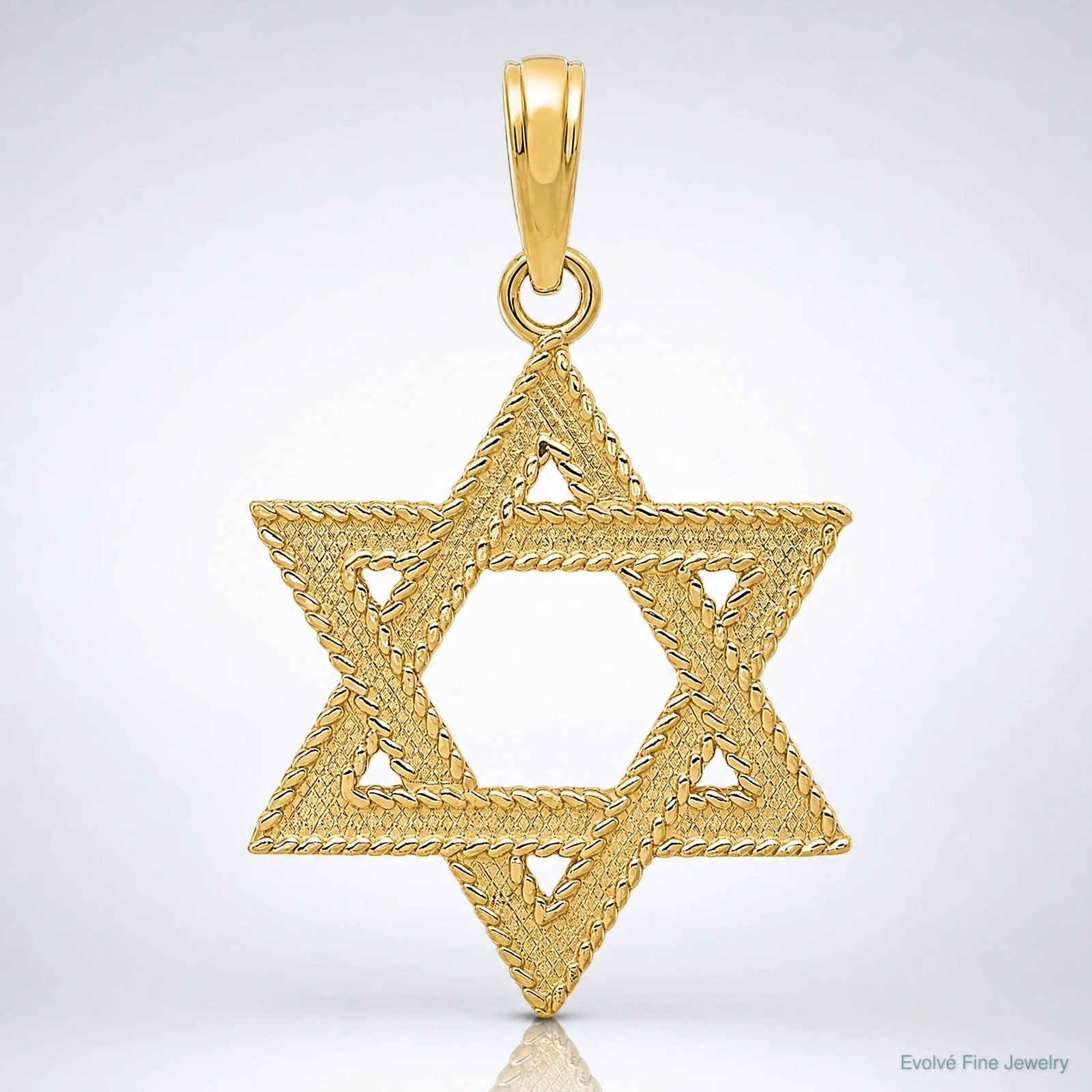 10K / 14K Yellow Gold Star Of David Pendant
