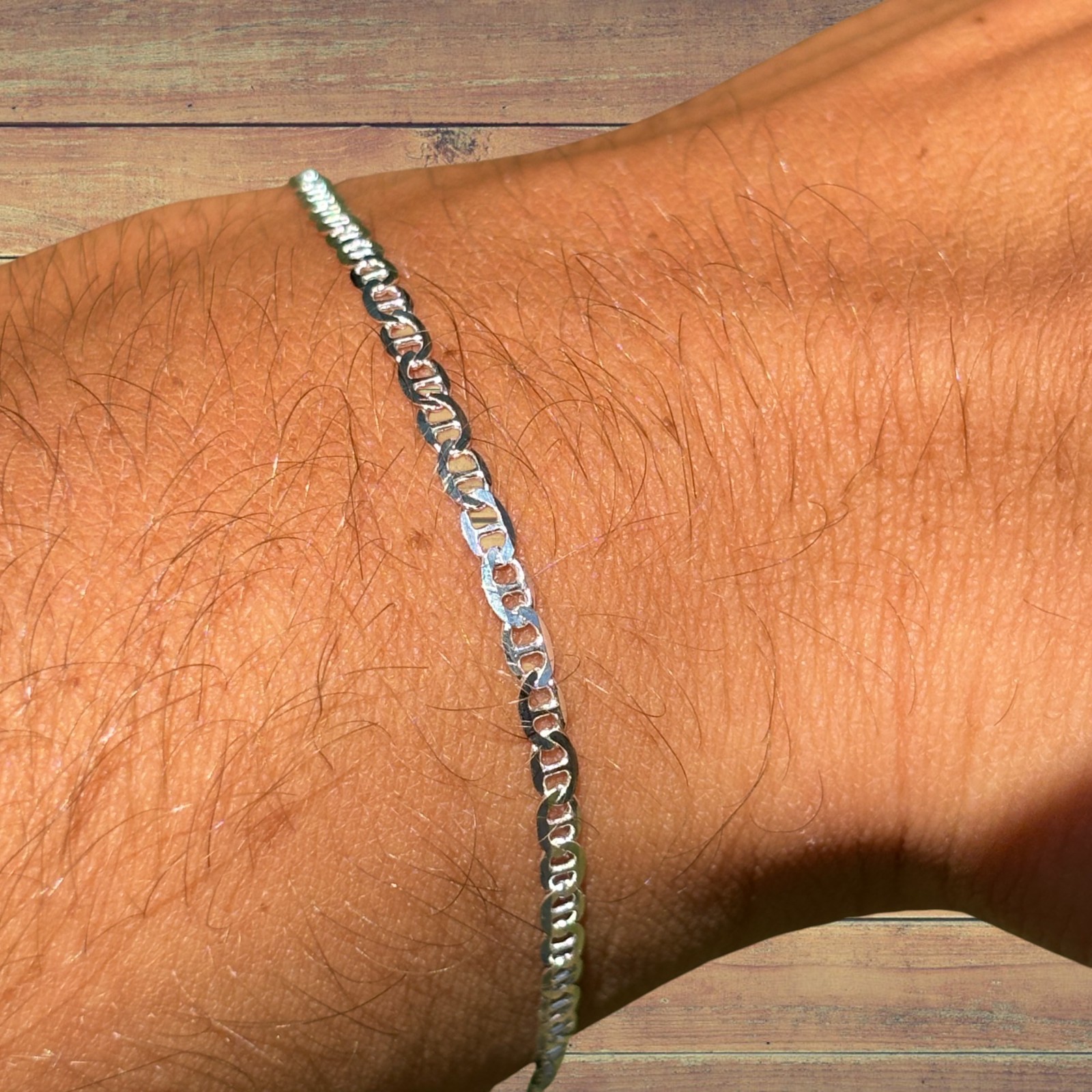 2.5mm Mariner Bracelet – Real Solid 925 Sterling Silver Or 14k Gold Vermeil