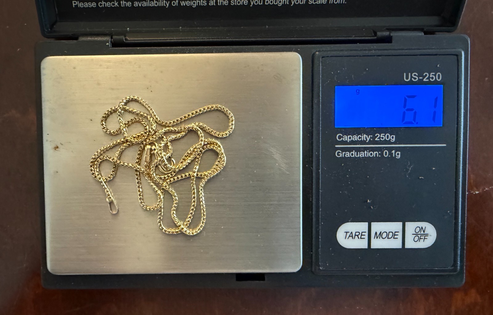 18K 1.3MM 20″ DIAMOND CUT FRANCO CHAIN 6.1 GRAMS HRC
