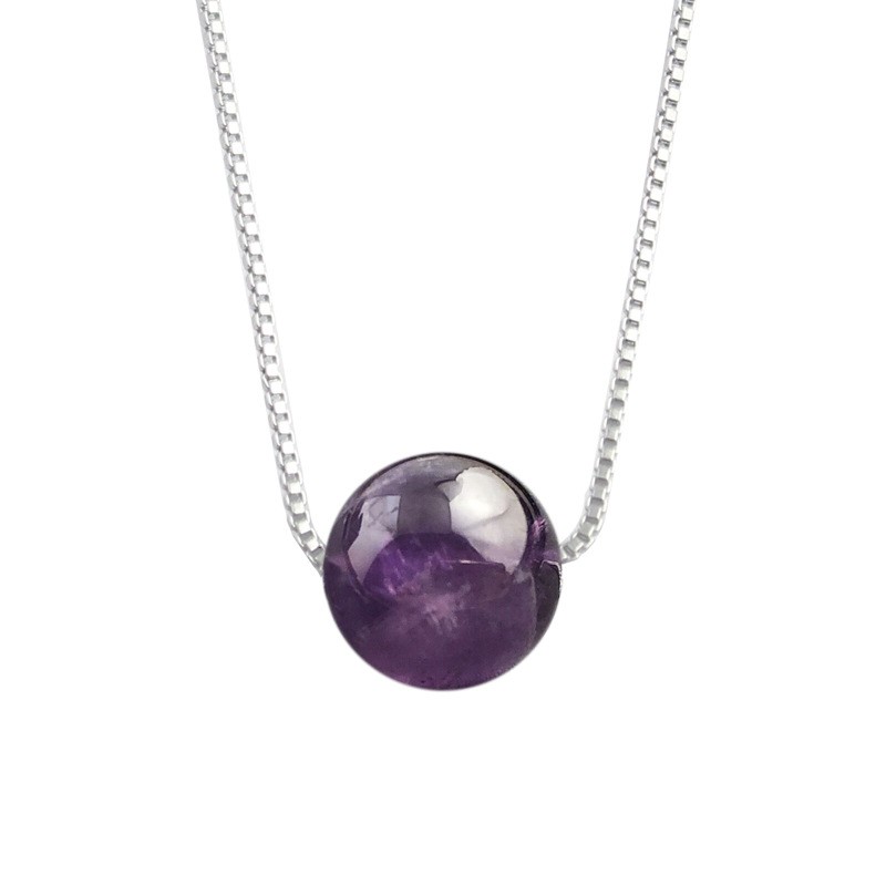 Women Natural Boho Summer Crystal Beaded Necklace Korean Style Minimalist Chain