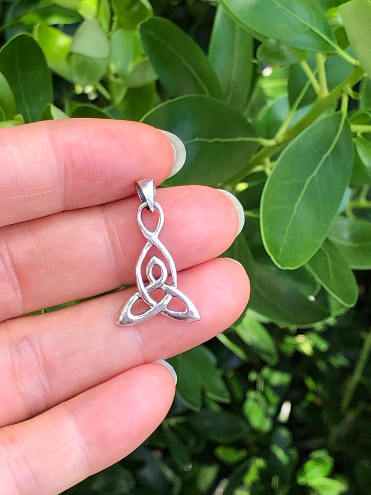 925 Sterling Silver Celtic Triquetra Pendant Trinity Knot Women 21mm0.83″/25.5mm