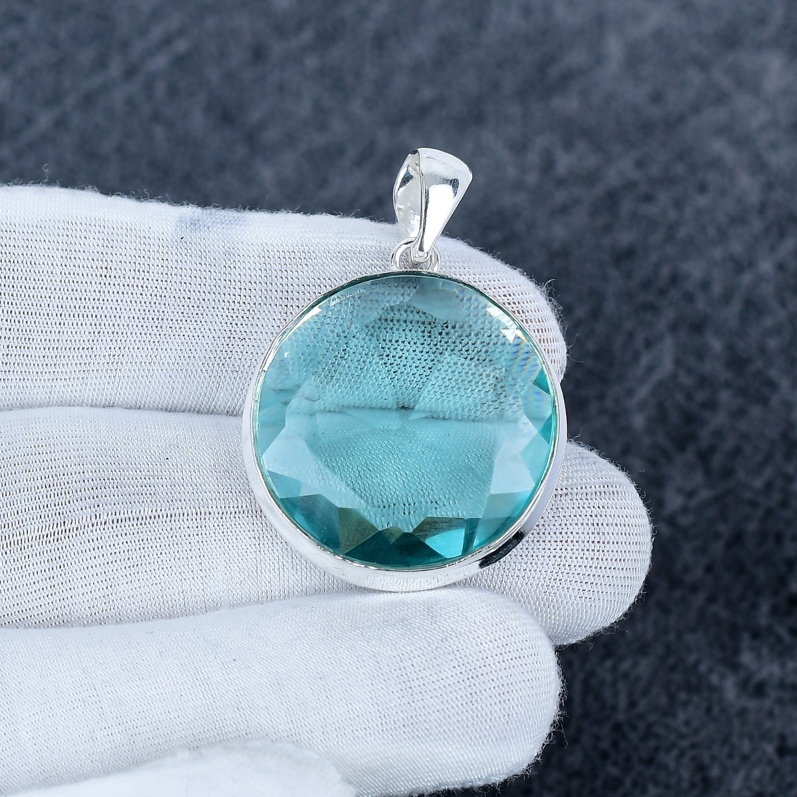 Aquamarine Pendant, 925 Sterling Silver Jewelry, Gemstone Jewelry, Handmade Gift