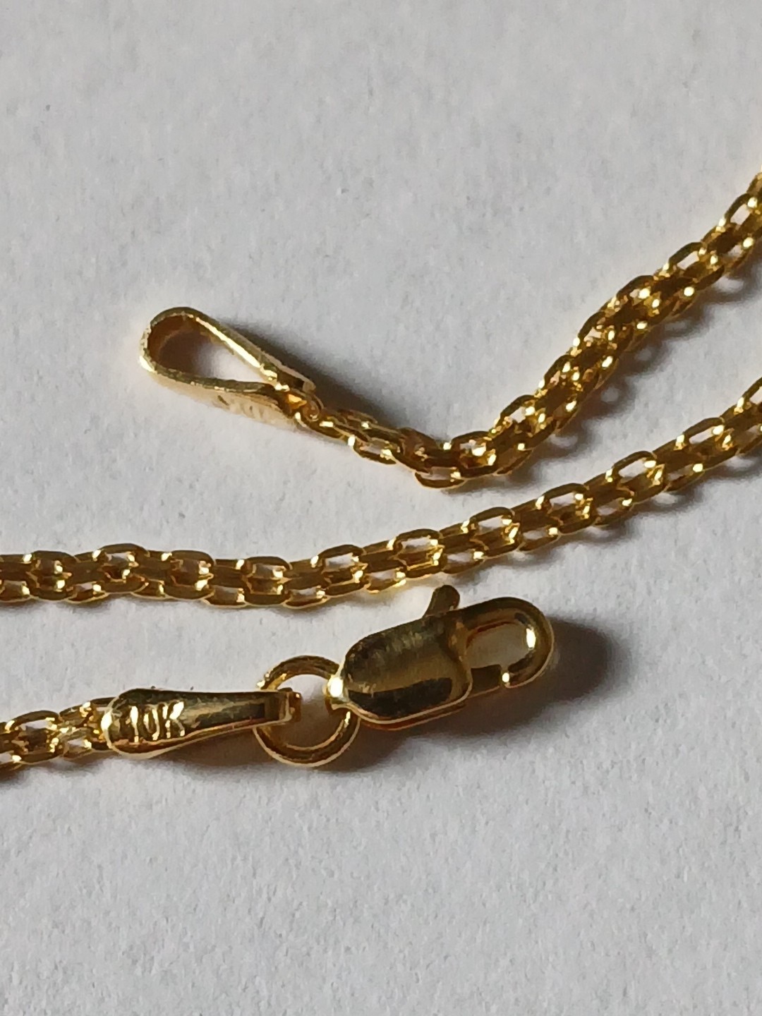 20″ 10k Yellow Gold Double Link Chain 1.5mm