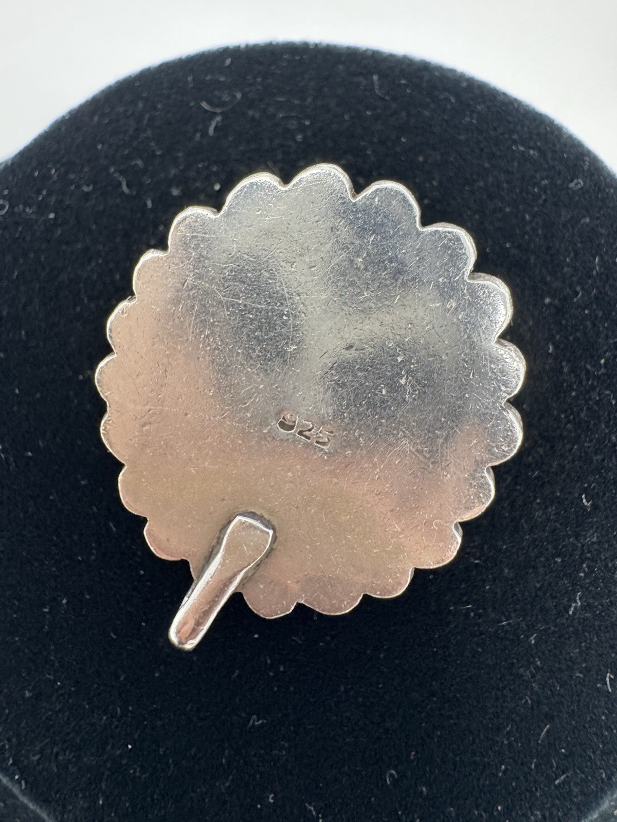 Unbranded Sterling Silver 925 Blue Oval Southwest Style Pendant