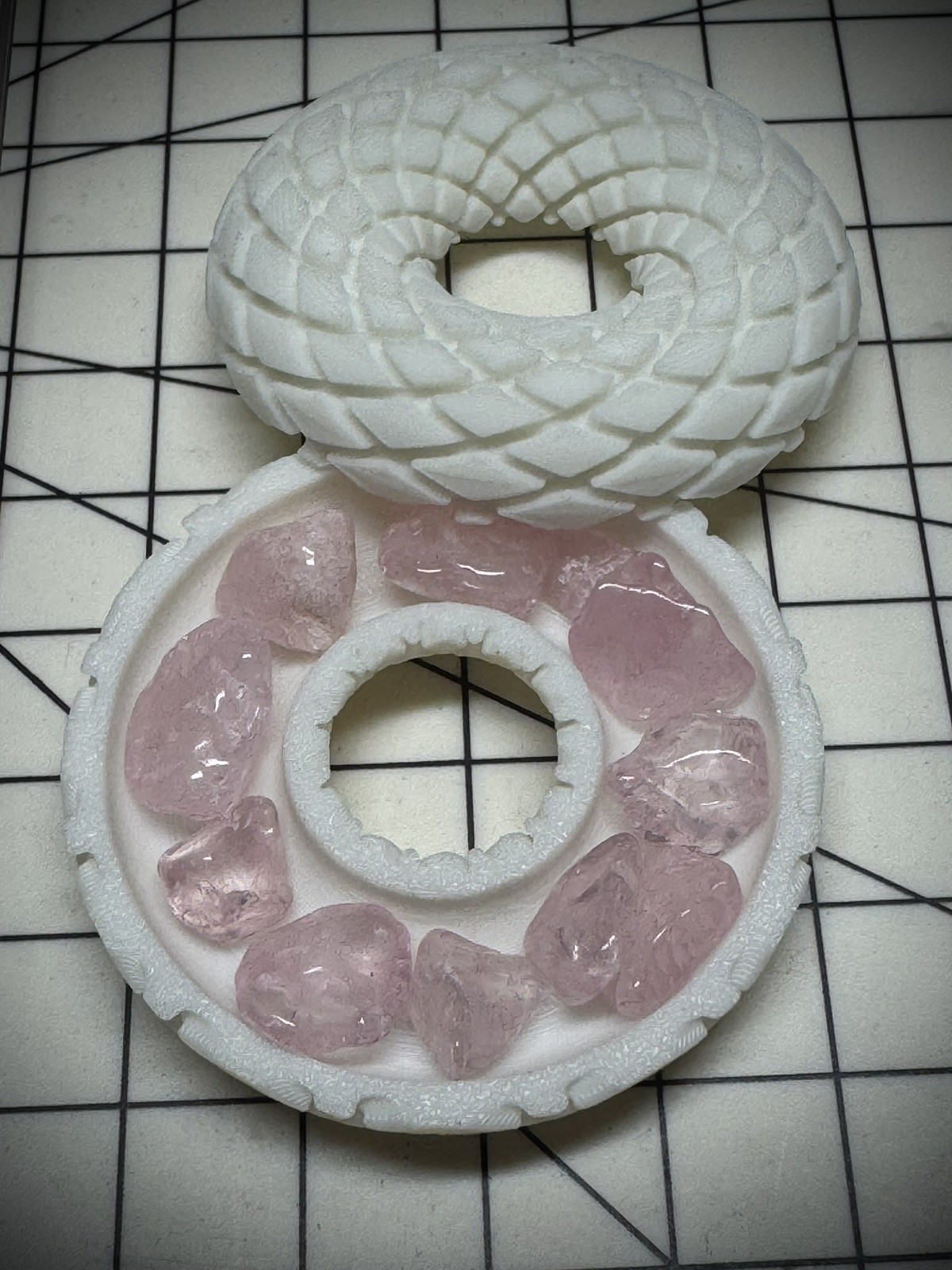 Rodin Coil Pendant With Rose Quartz
