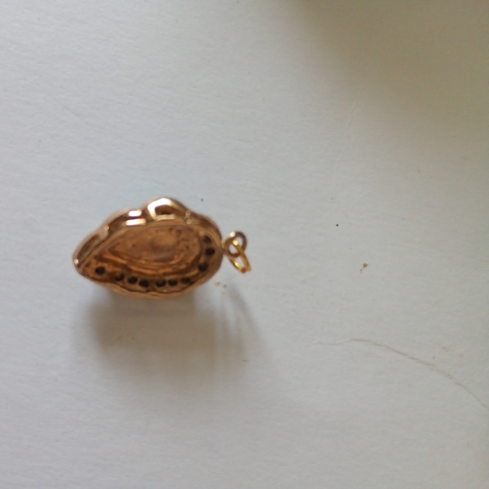 Green Jade Pendant water drop gold plated Settings