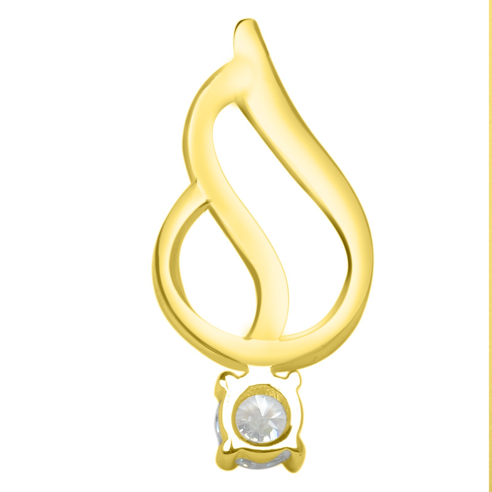 14KT Gold 0.54Ct 5.00mm G-H VS2 Natural Diamond Women’s Pendant -Tariffs Free