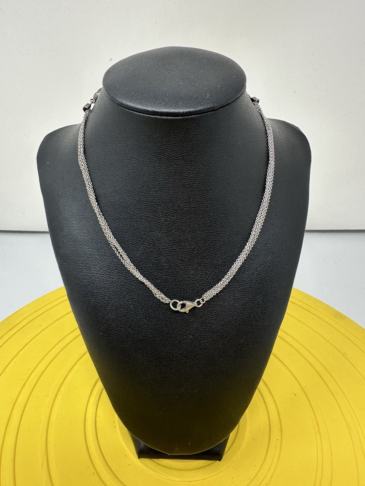 Sterling Silver Ross Simons 5 Heart Pendant Marcasite CZ Choker Necklace 18g 15”