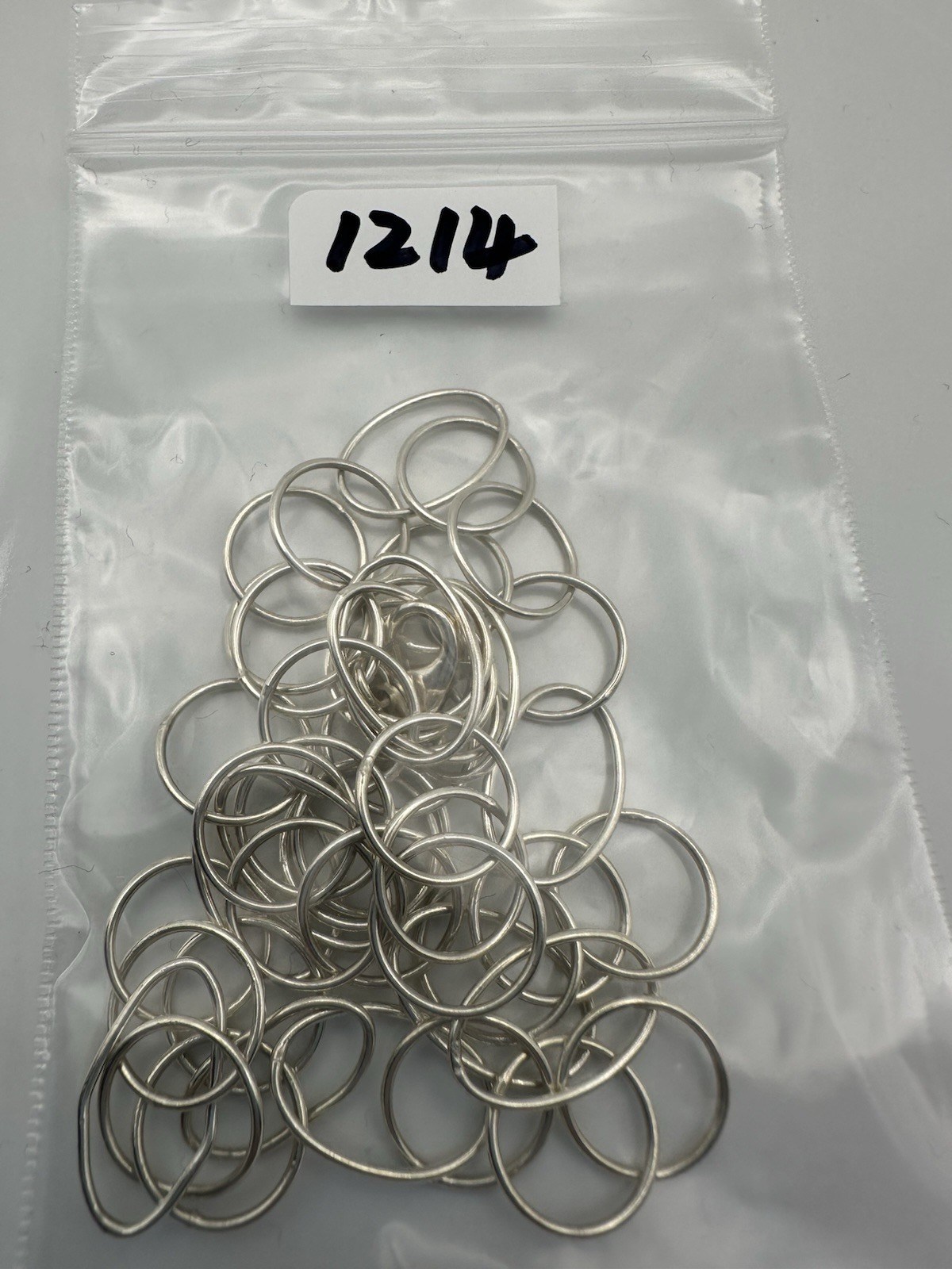 Livior 925 Italy sterling silver oval circle link chain necklace 23.5”