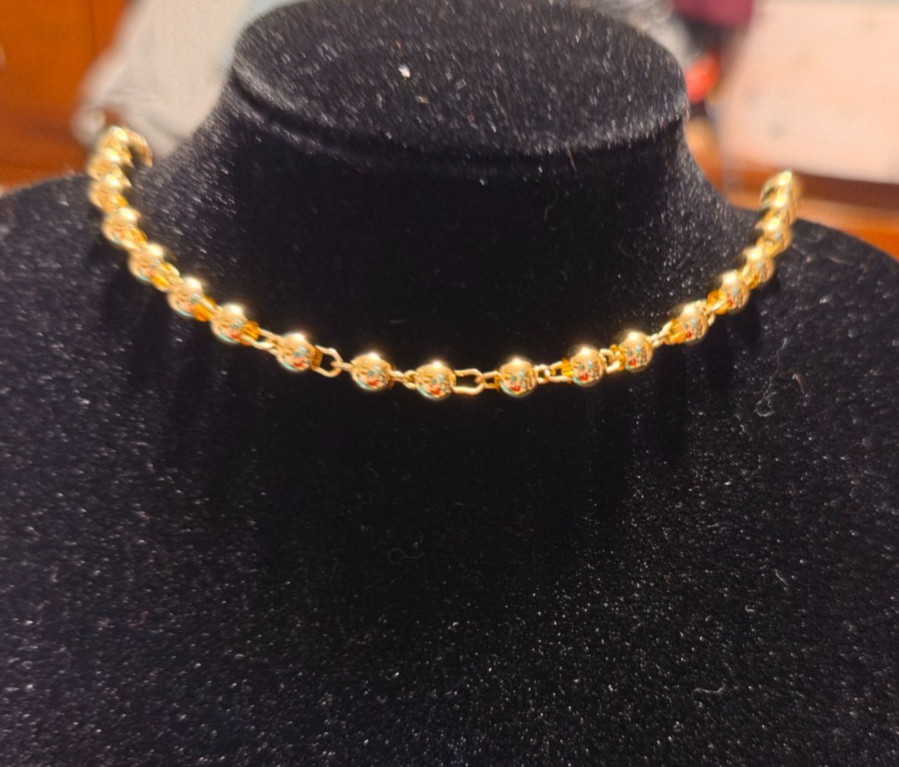 14k Yellow Gold Filled Chain Necklace ball links