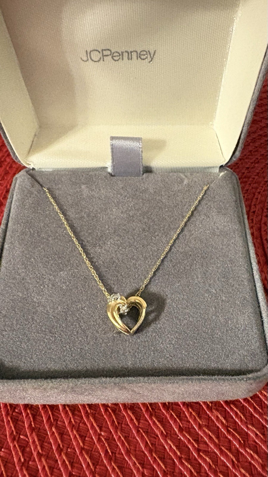 Heart Diamond Pendant 16 In 10 K NWT