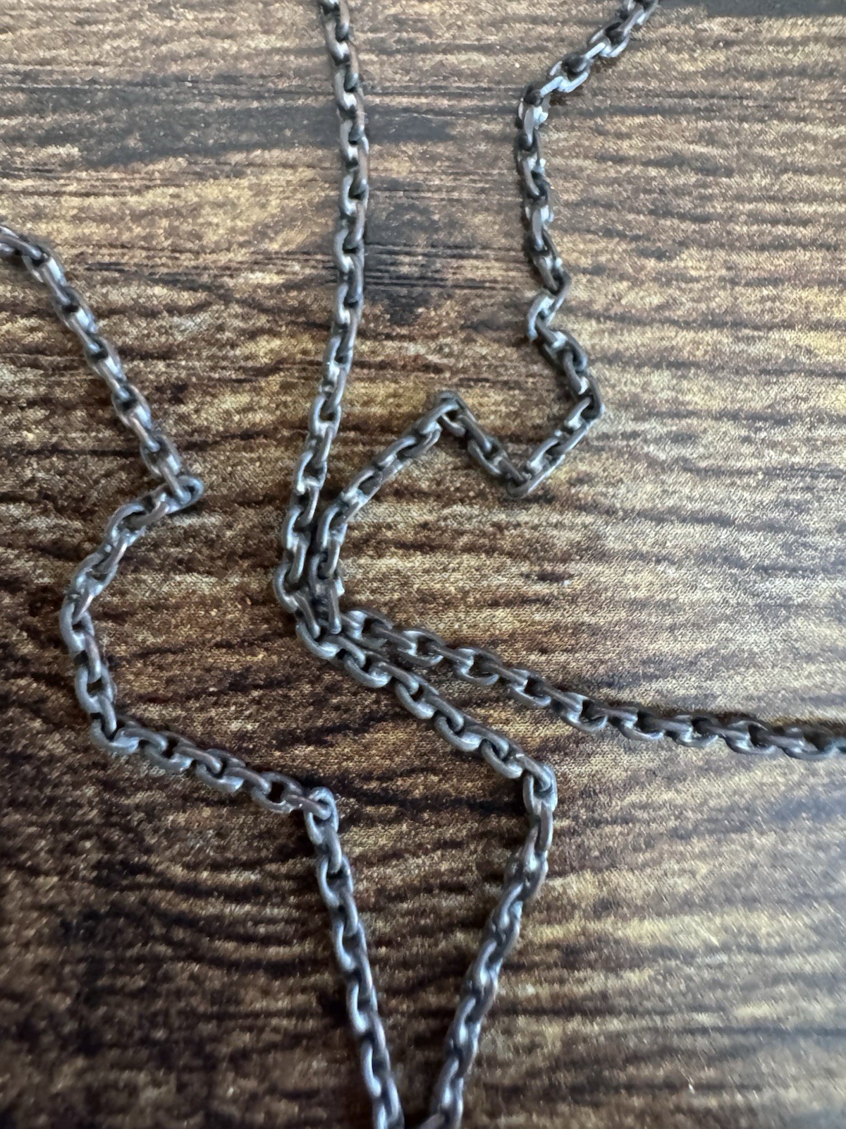 Vintage Sterling Silver 925 & 8 Garnet Cabochon Dangle Rope Necklace
