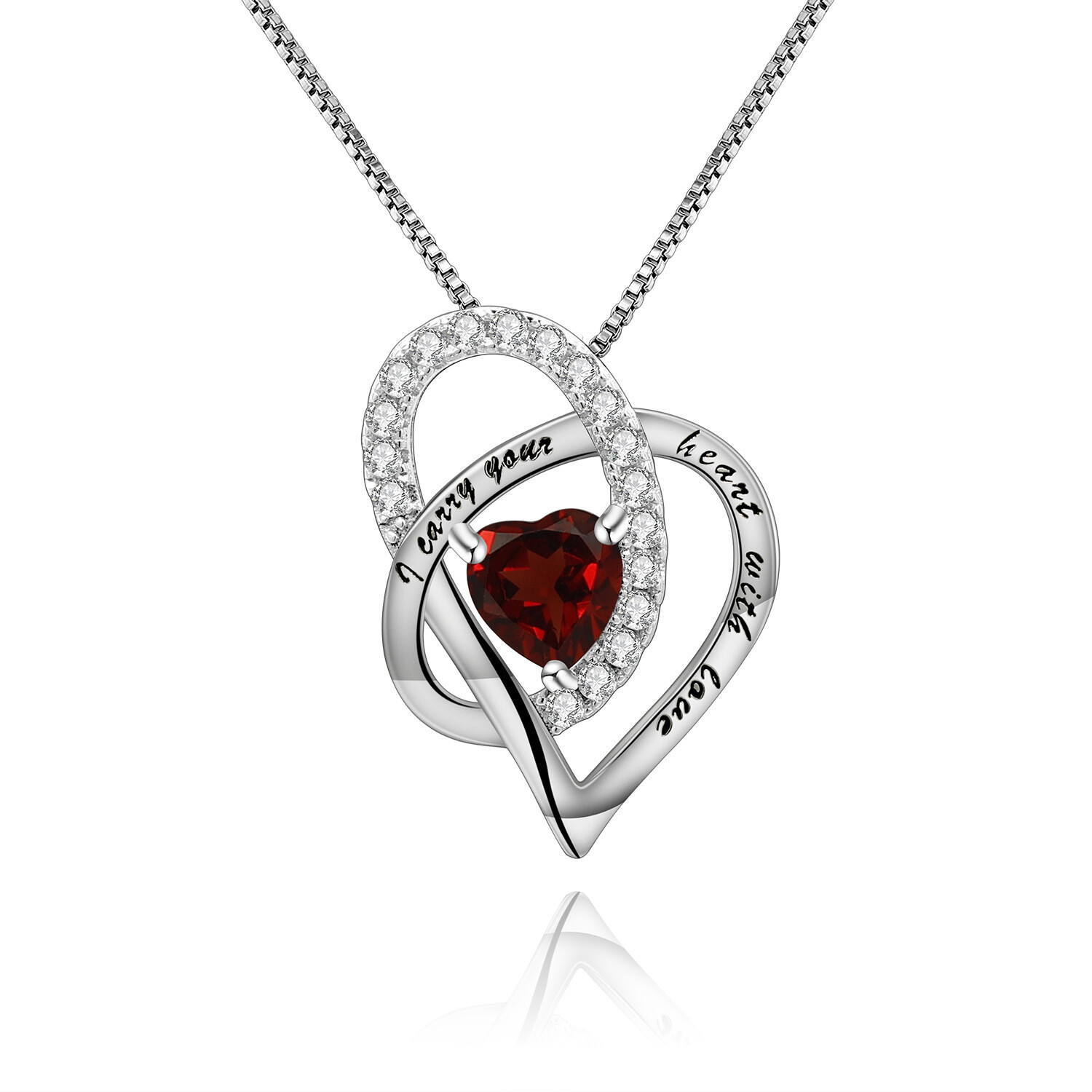 Birthstone Necklace for Mom Women Sterling Sliver 925 Mothers June May December