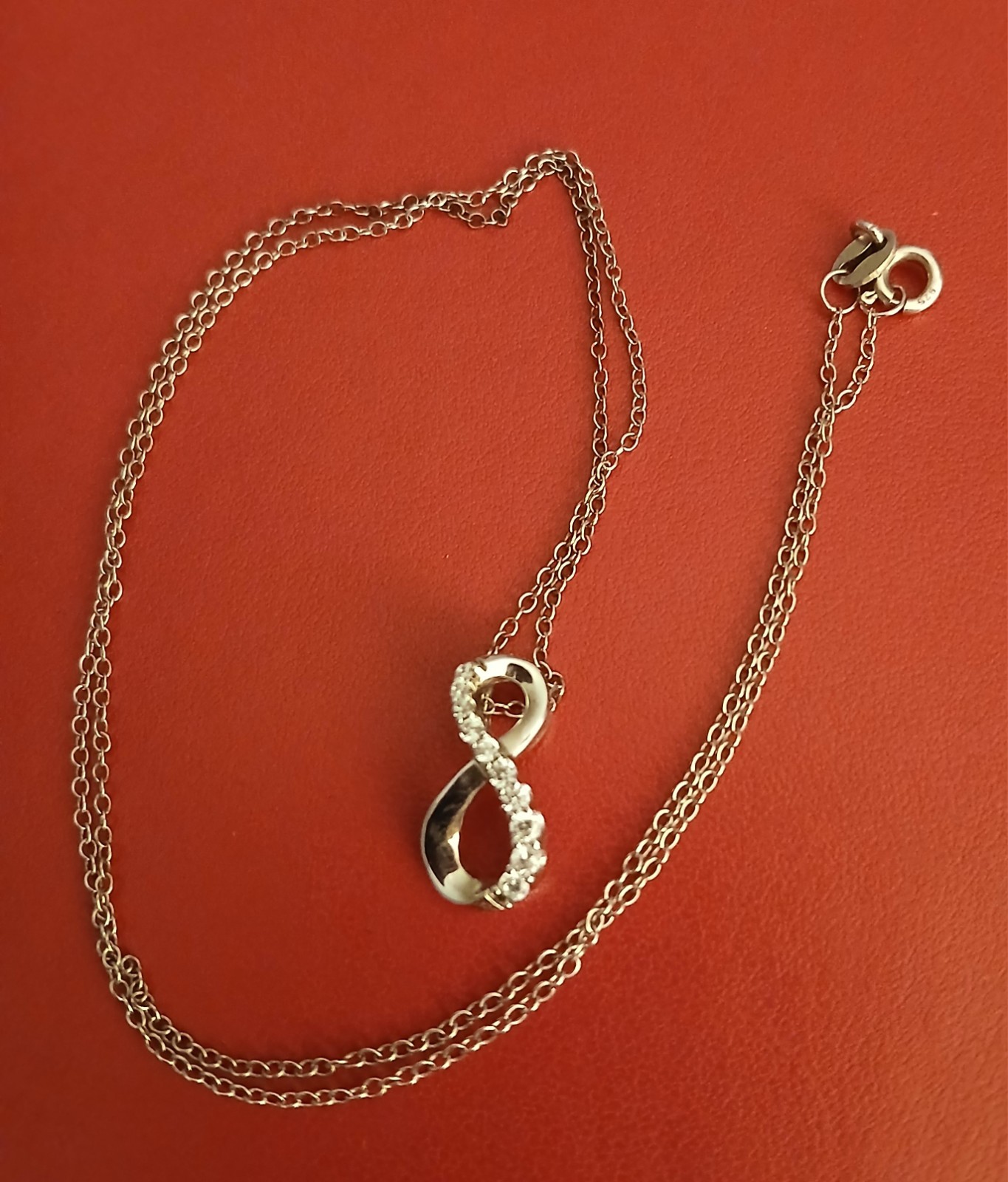 Diamonluxe Infinity Pendant, 18 in. Sterling Silver Chain