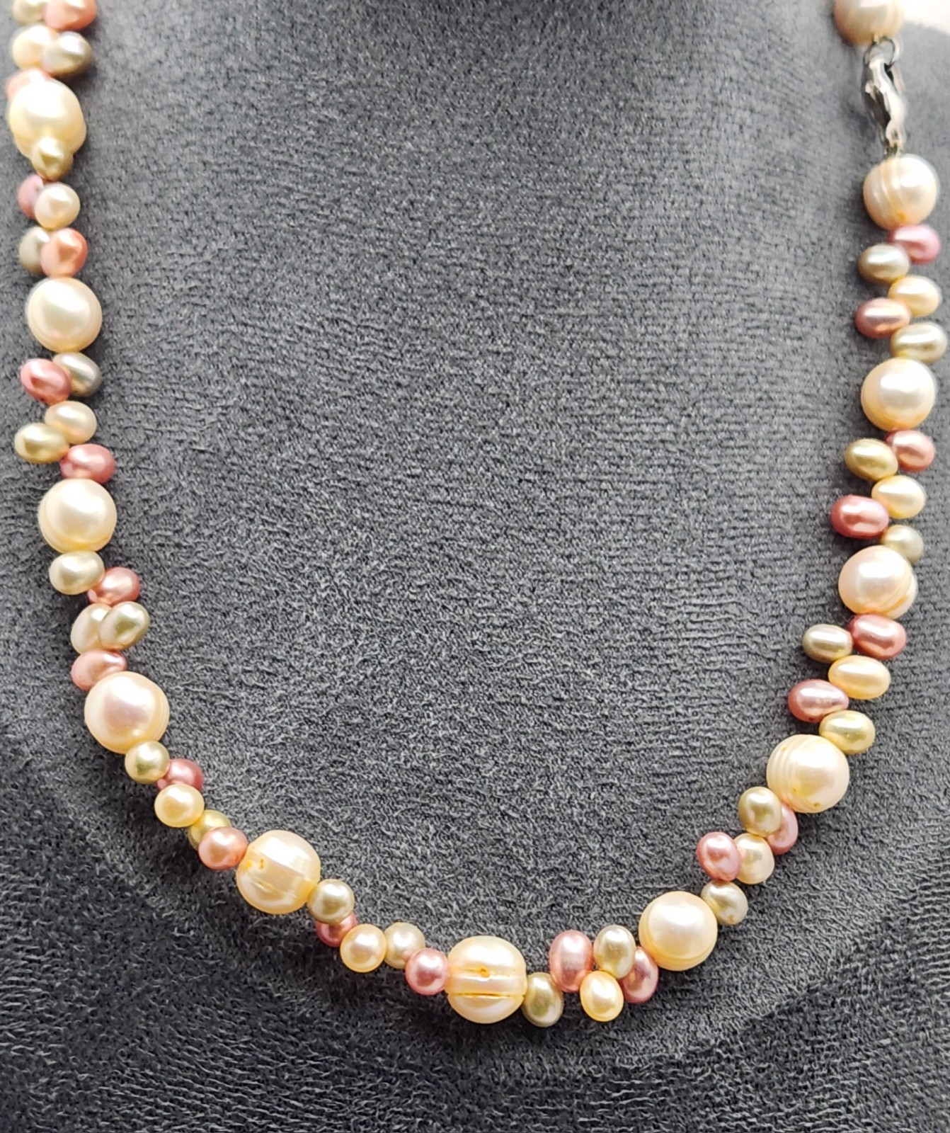 Honora Multicolor Baroque Pearl Necklace 18in 925 Lobster Clasp w/original pouch