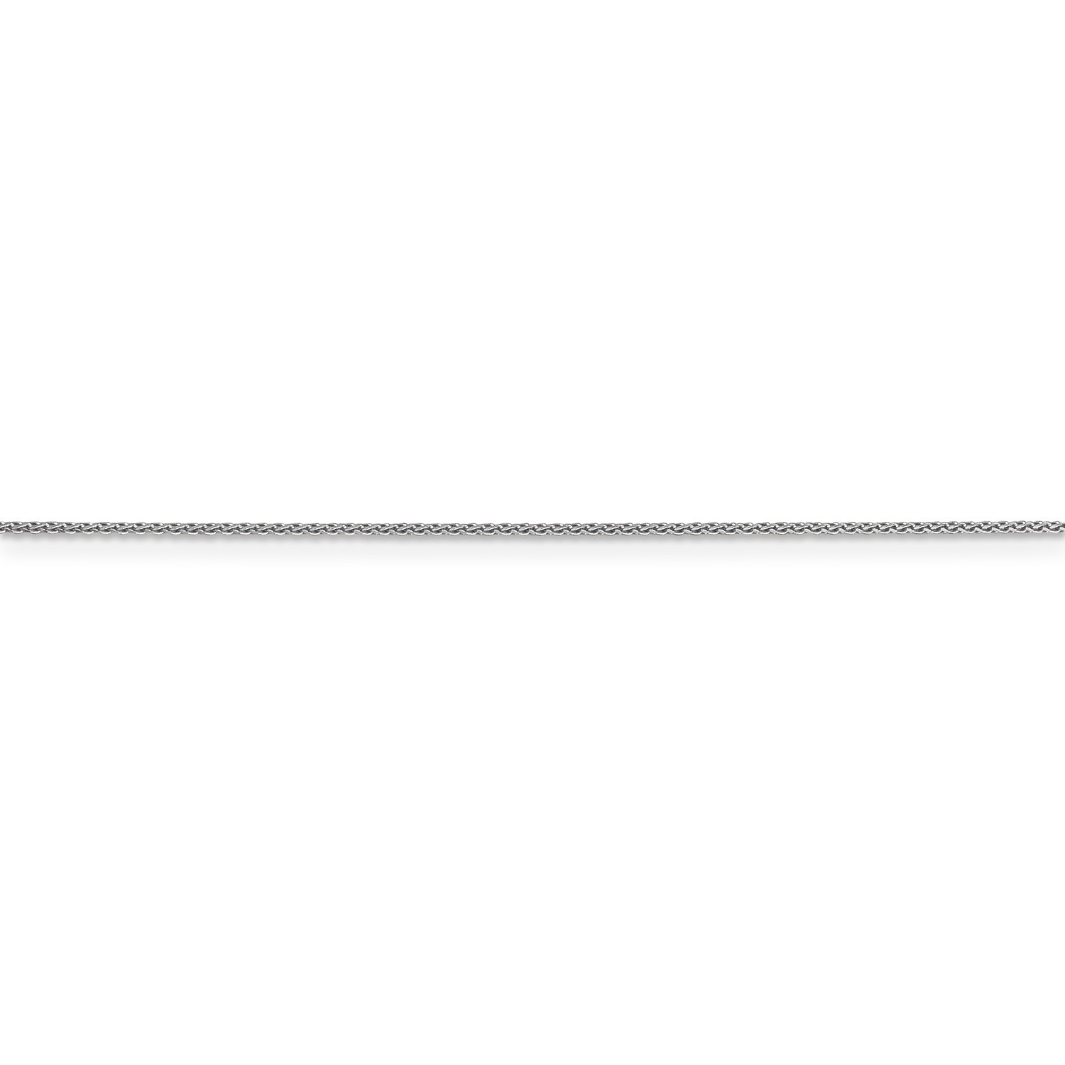 14k White Gold 0.65mm Diamond Cut Spiga Pendant Chain w/ Lobster Clasp 16″ – 30″