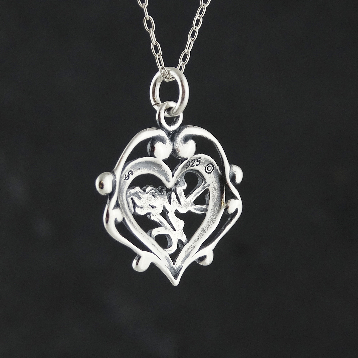 Sweet 16 Necklace – 925 Sterling Silver – Filigree Pendant Birthday Gift NEW