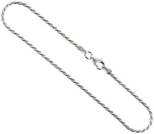 1MM Solid 925 Sterling Silver Italian DIAMOND CUT ROPE CHAIN Necklace Italy