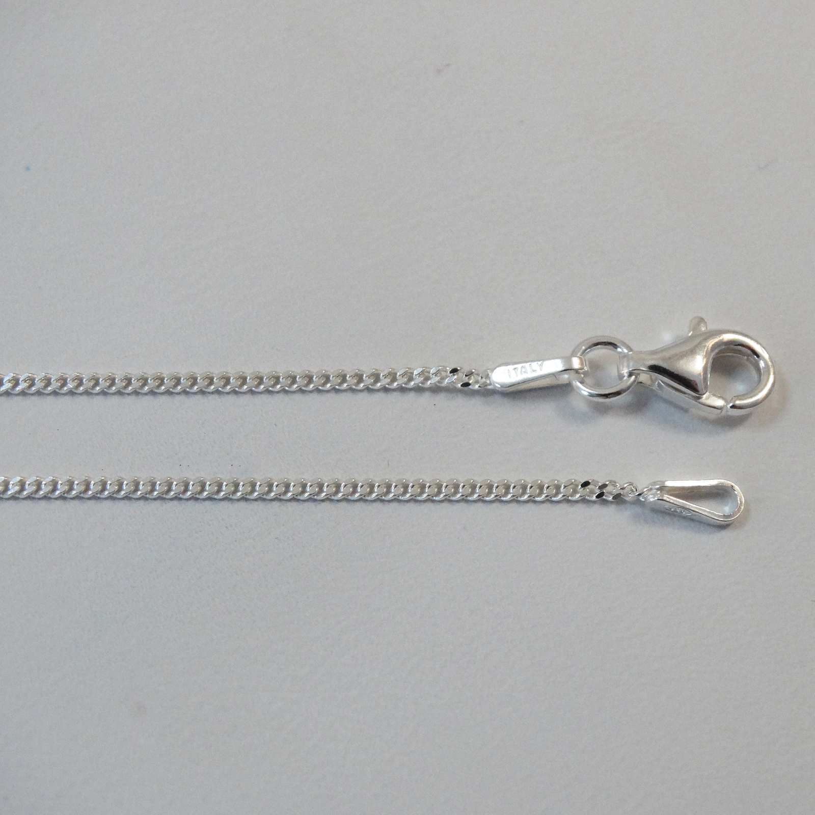 1.2mm Curb Chain – 925 Sterling Silver – 16″, 18″, 20″ Italian Italy Thin Strong
