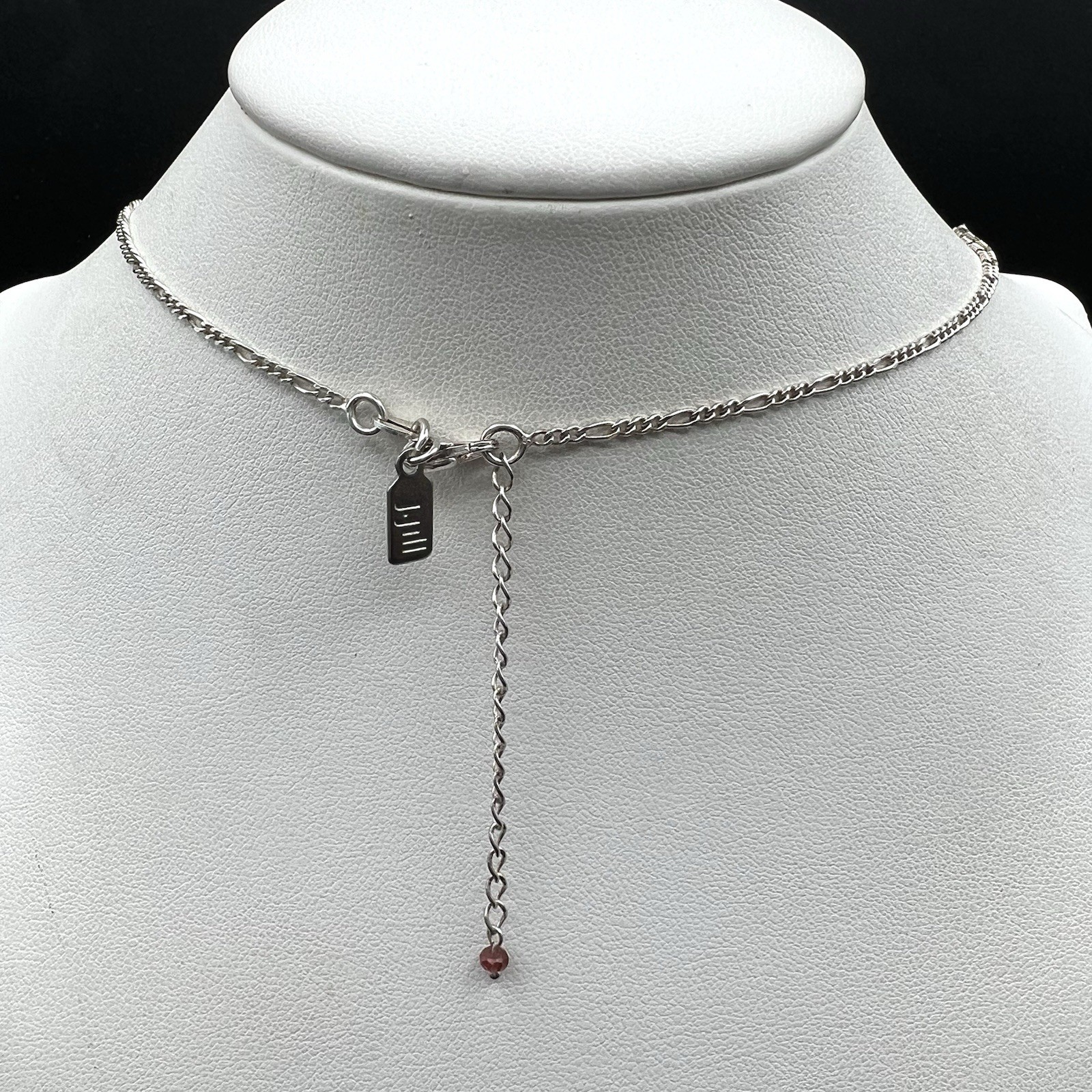 J Jill 925 Sterling Silver Purple Amethyst Necklace Triple Chain Layered Italy