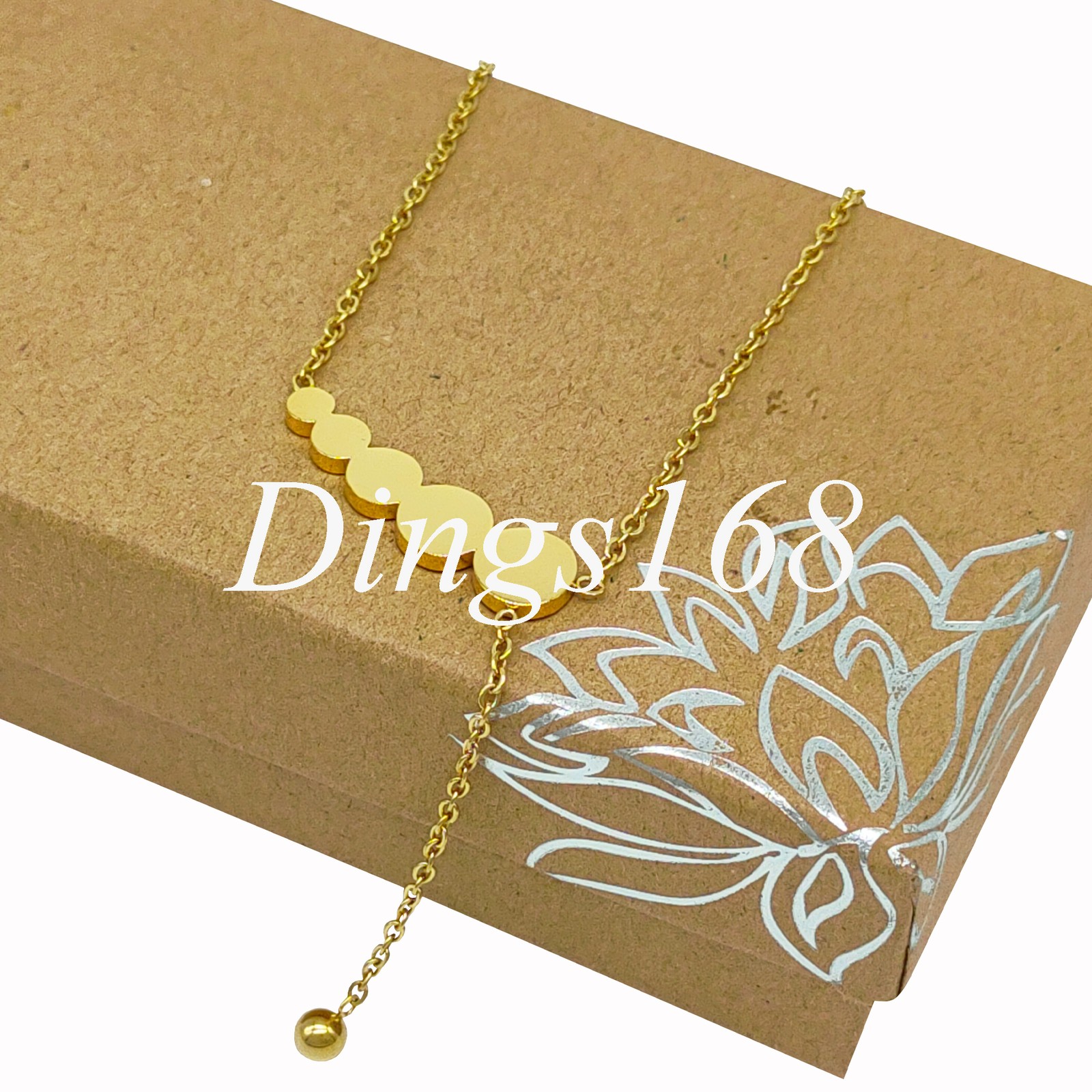 Solid 18K Yellow Gold Filled 0.3″x1″ White Fritillaria Bean 16″+2″ Thin Necklace