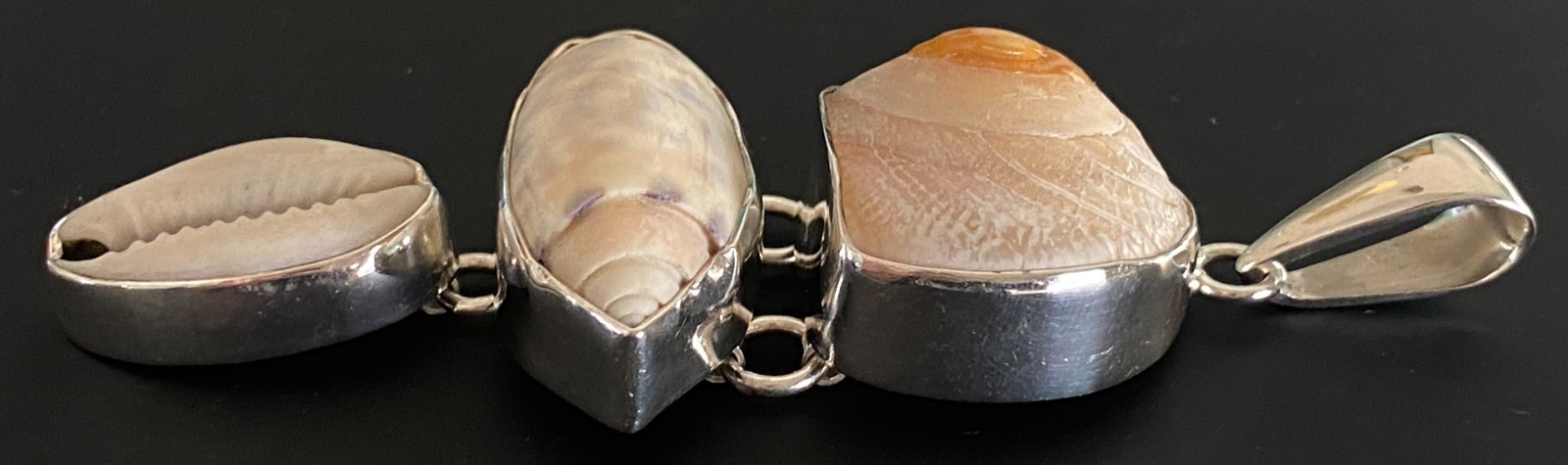 Charles Albert Pendant Sterling Silver Cinnerus Olive Cowry Shell Seashell Beach