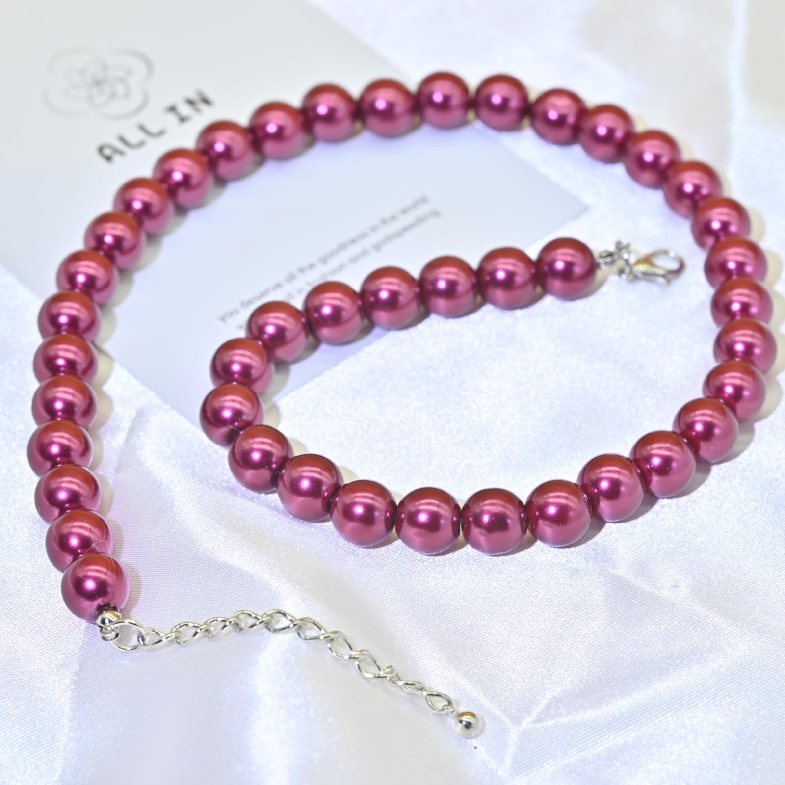 Colorful Mood Choker Baroque Bead Imitation Pearls Necklace, Women, Adults – 02