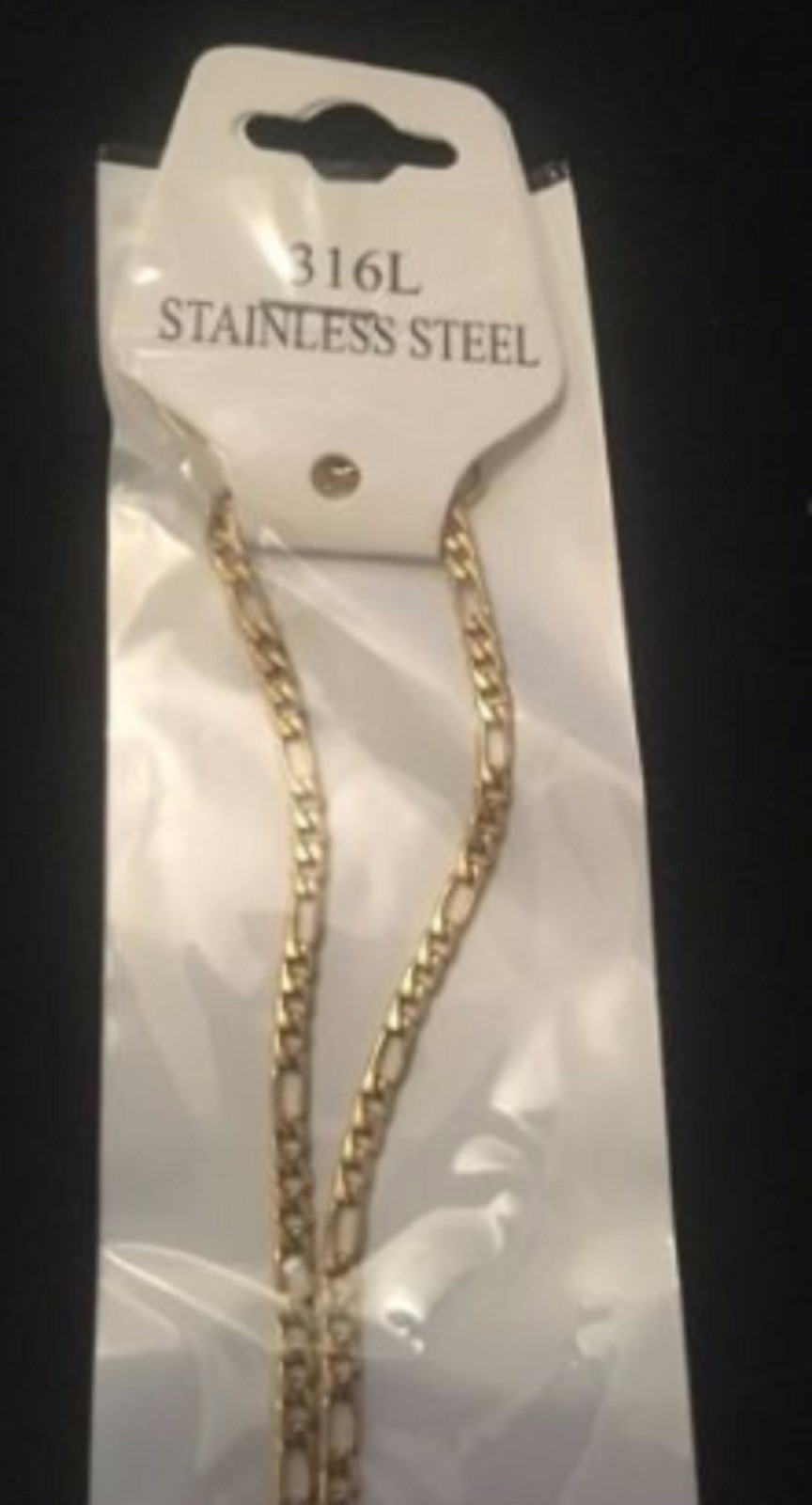3mm 16-40″ Stainless Steel Figaro Necklace Chain Pendant Silver Tone 3mm stnF3S