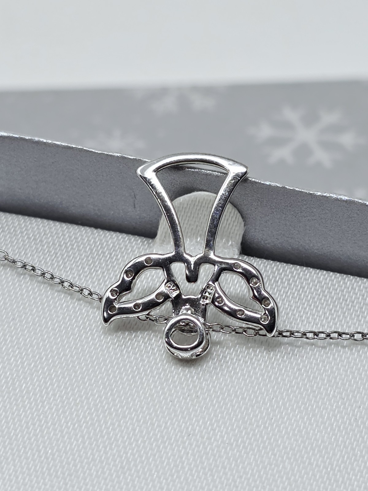 Diamond ANGEL Women’s Pendant Necklace Sterling Silver .925, 18″ Chain