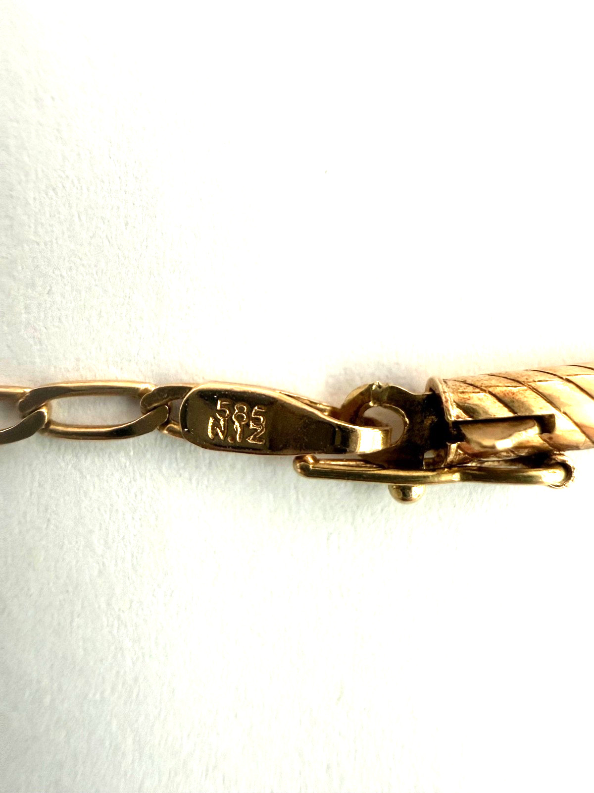 14k Yellow Gold Paper Clip Necklace