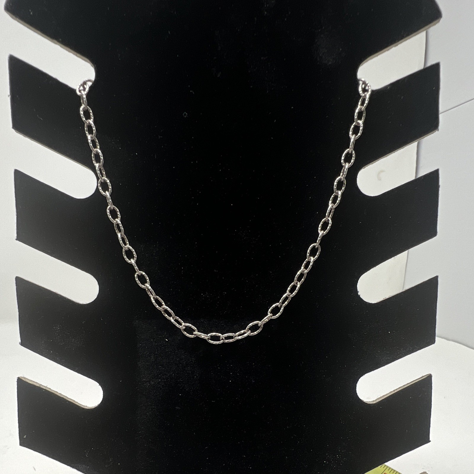 925 Sterling Silver Oval Link Chain Necklace Italy 11″ Lobster Closure