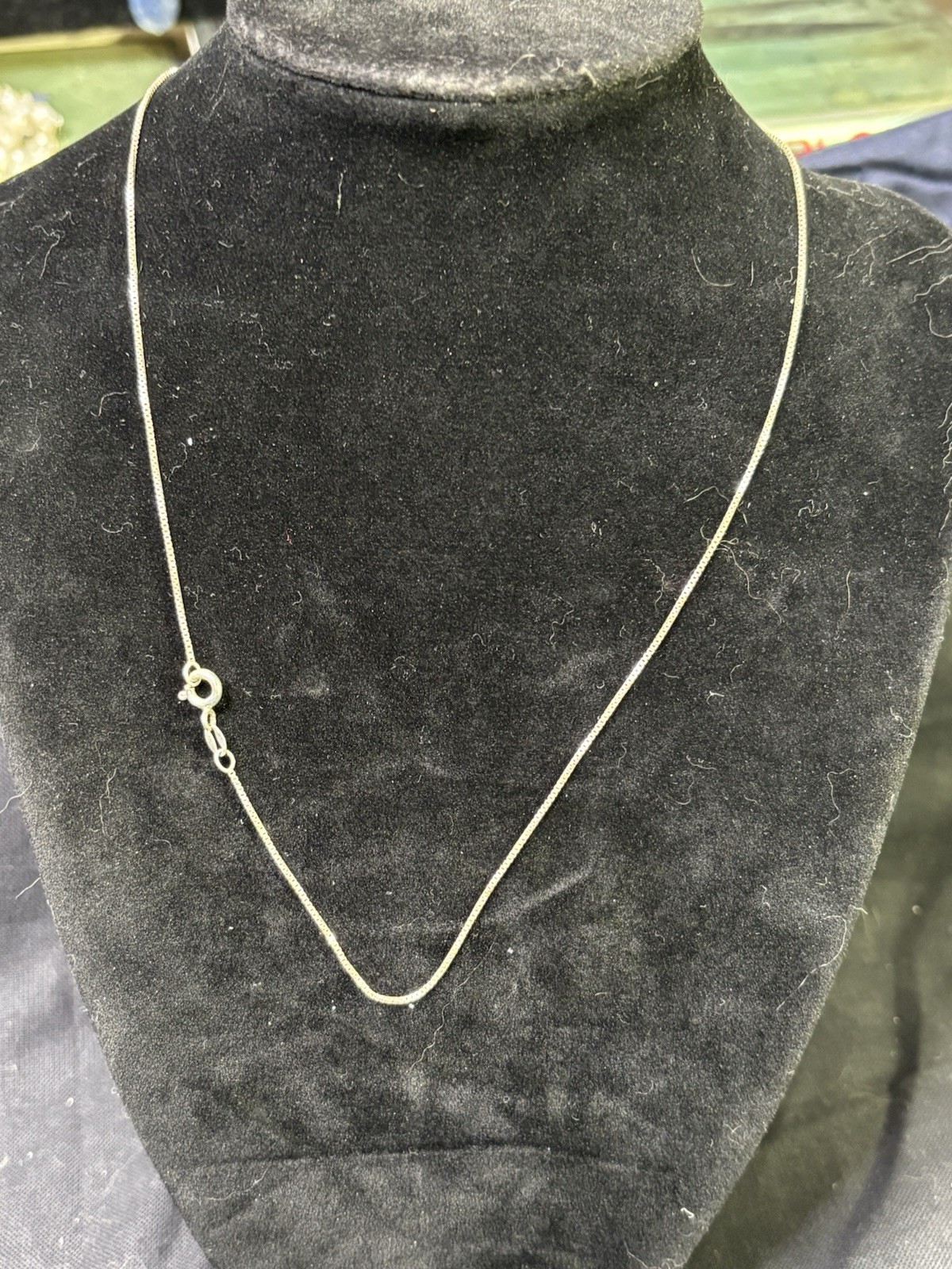 925 Sterling Silver Box Chain Made In Italy 18 In Long