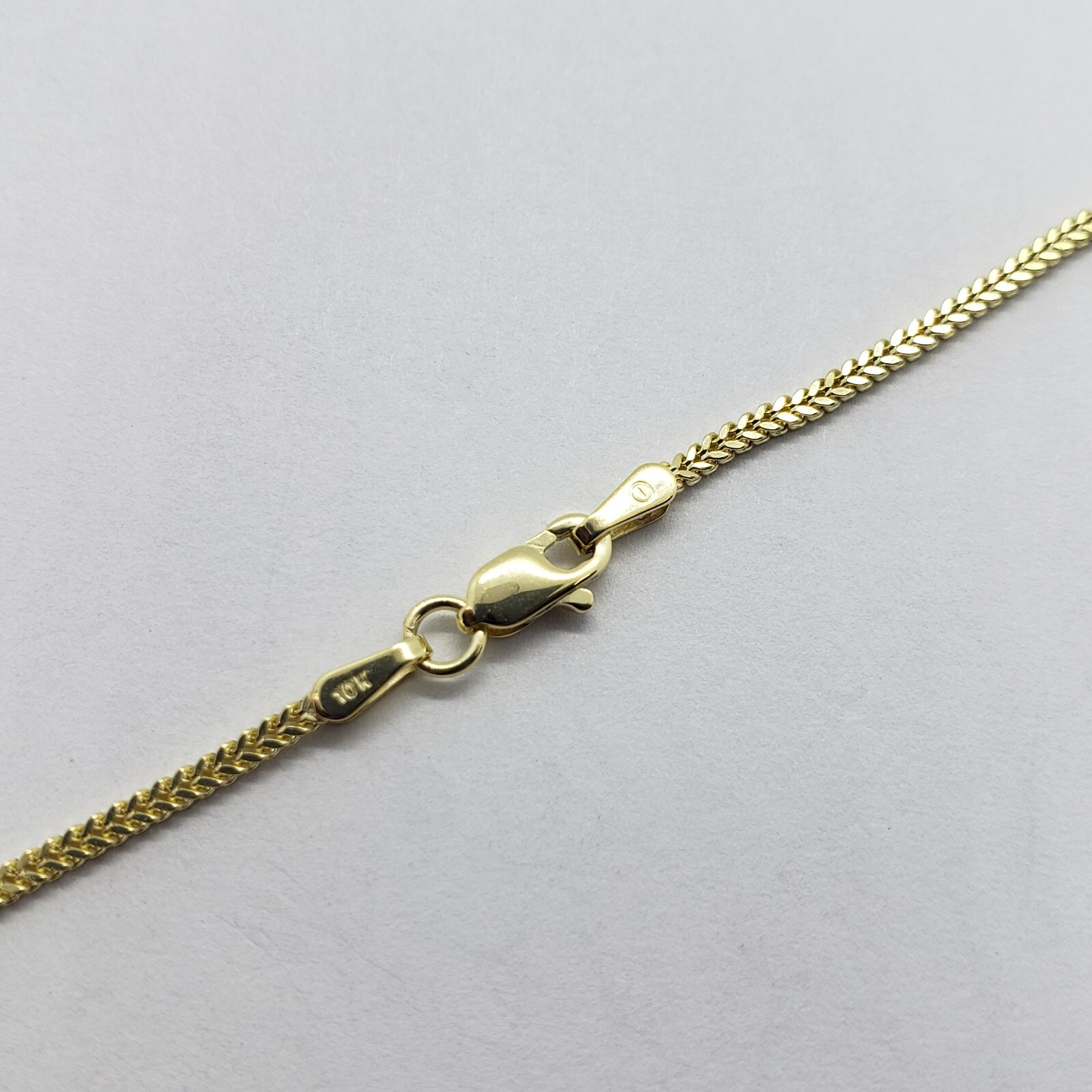 10K Hollow Yellow Gold Franco Box Link Chain Necklace Men Women 1.5mm 16-30″