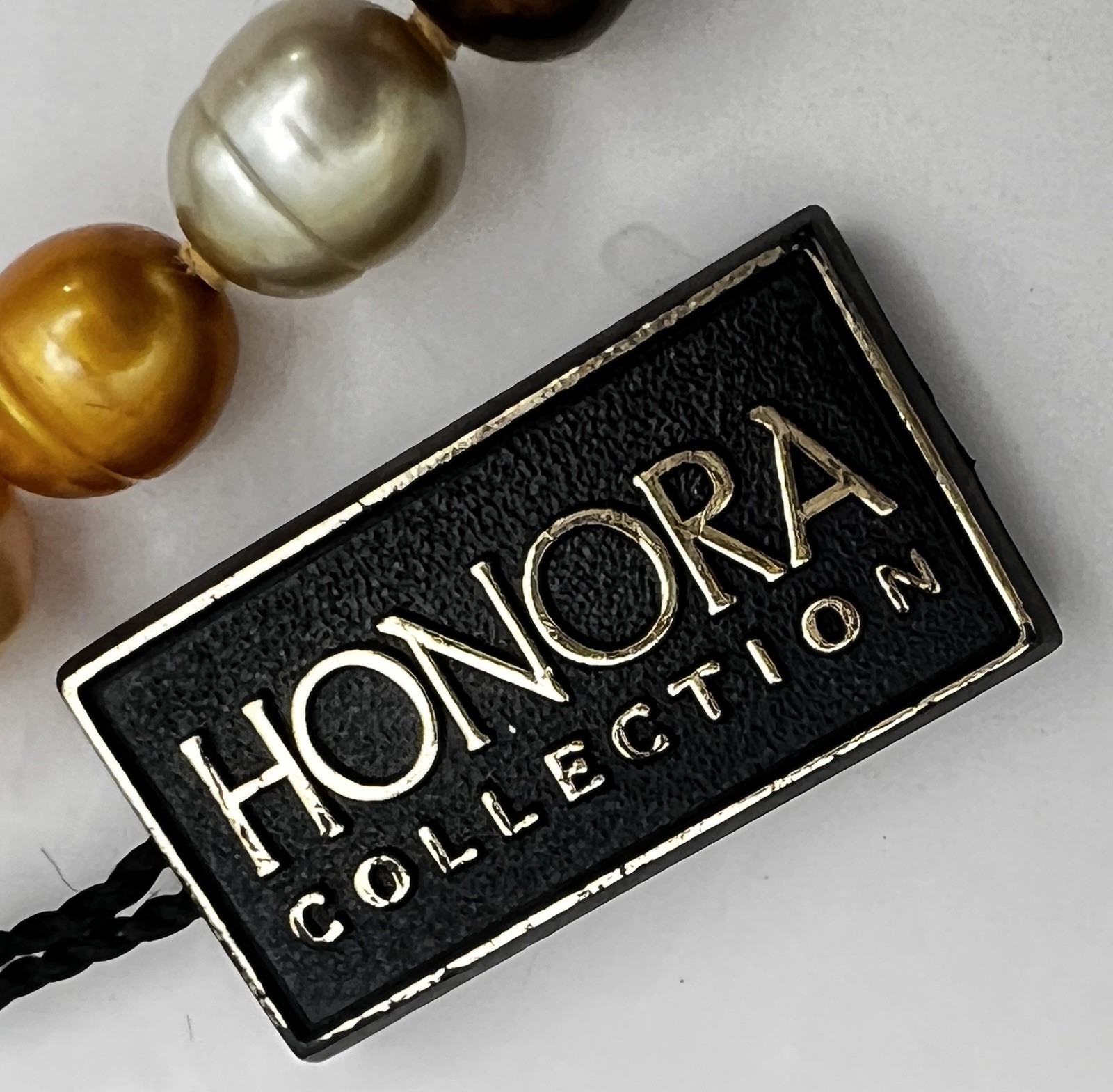 HONORA Cultured Pearl Necklace Multi Color Strand Earthtones NEW