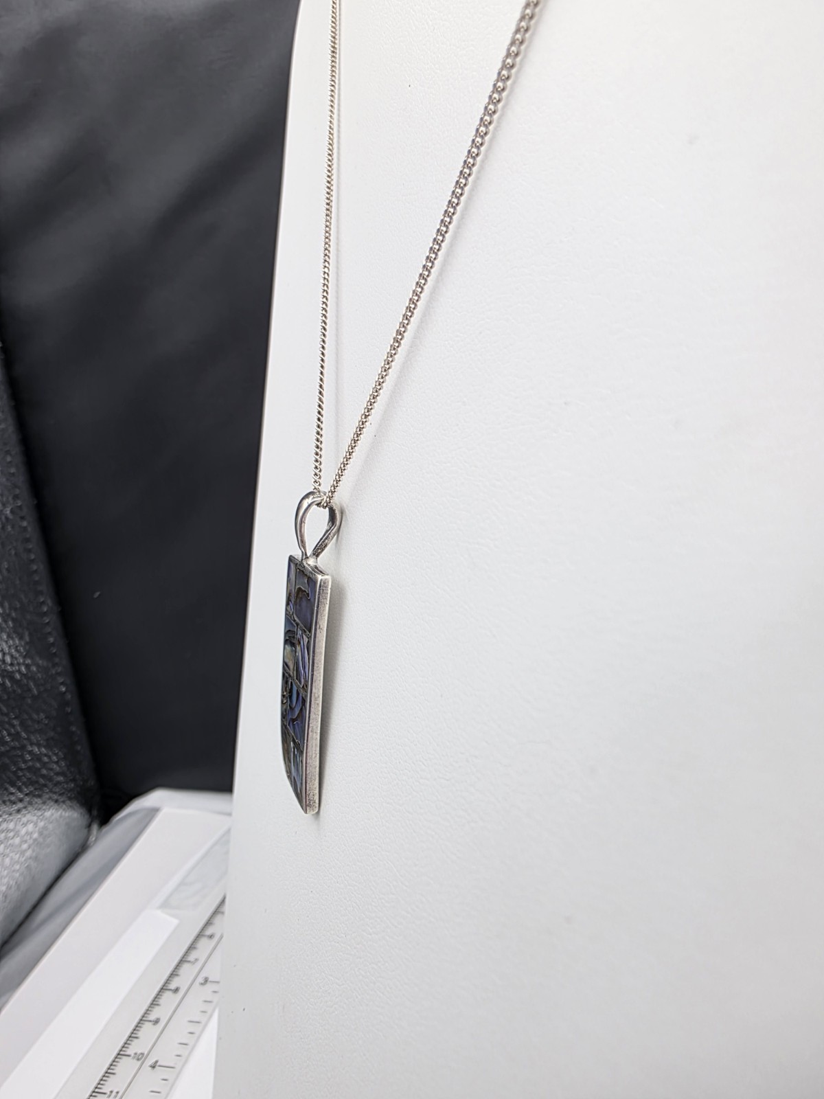 Abalone shell sterling pendant and chain – Summer Ocean, Vacation