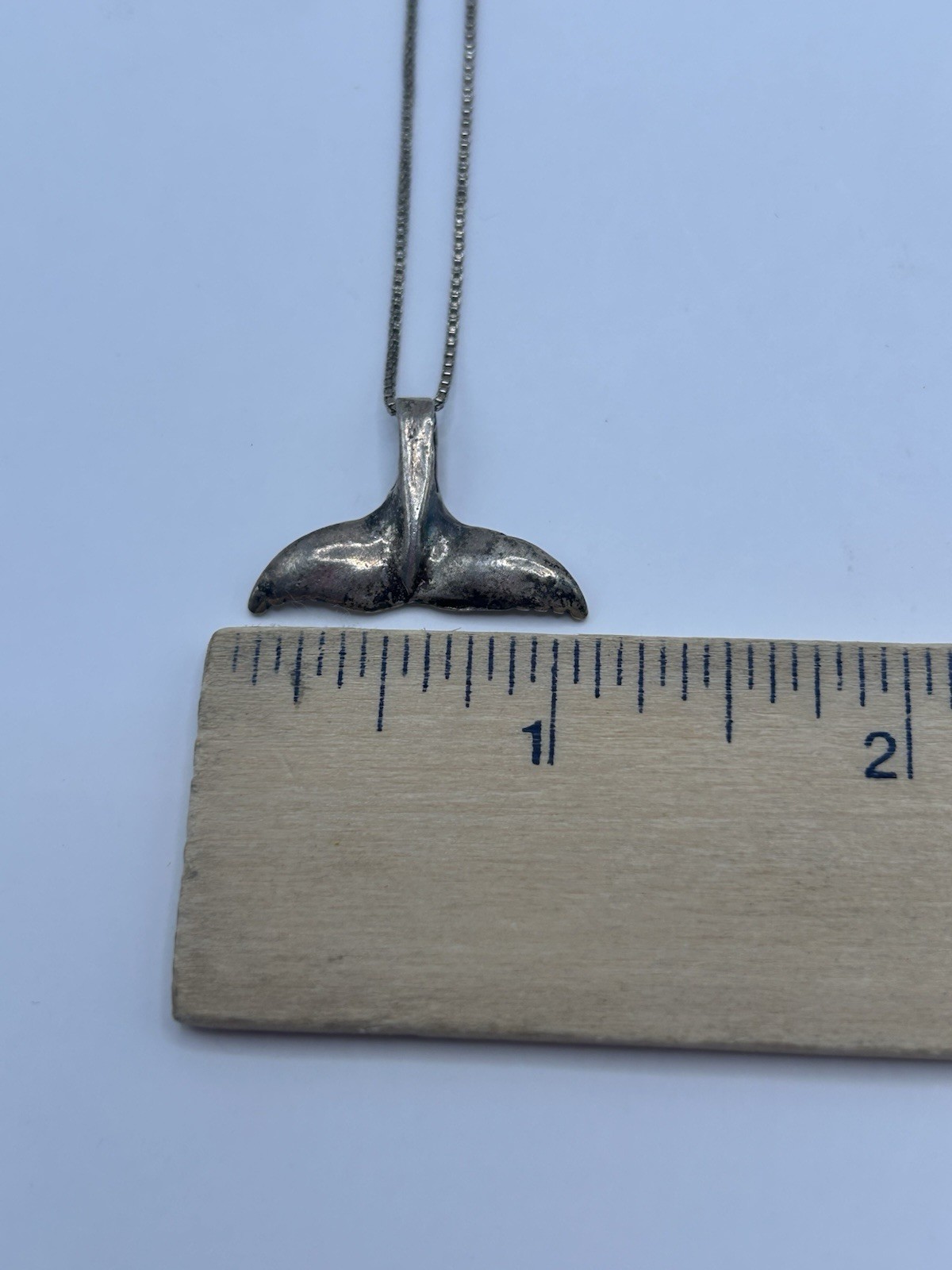 Sterling Silver Necklace Whale Tail 925 Ocean Beach Jewelry
