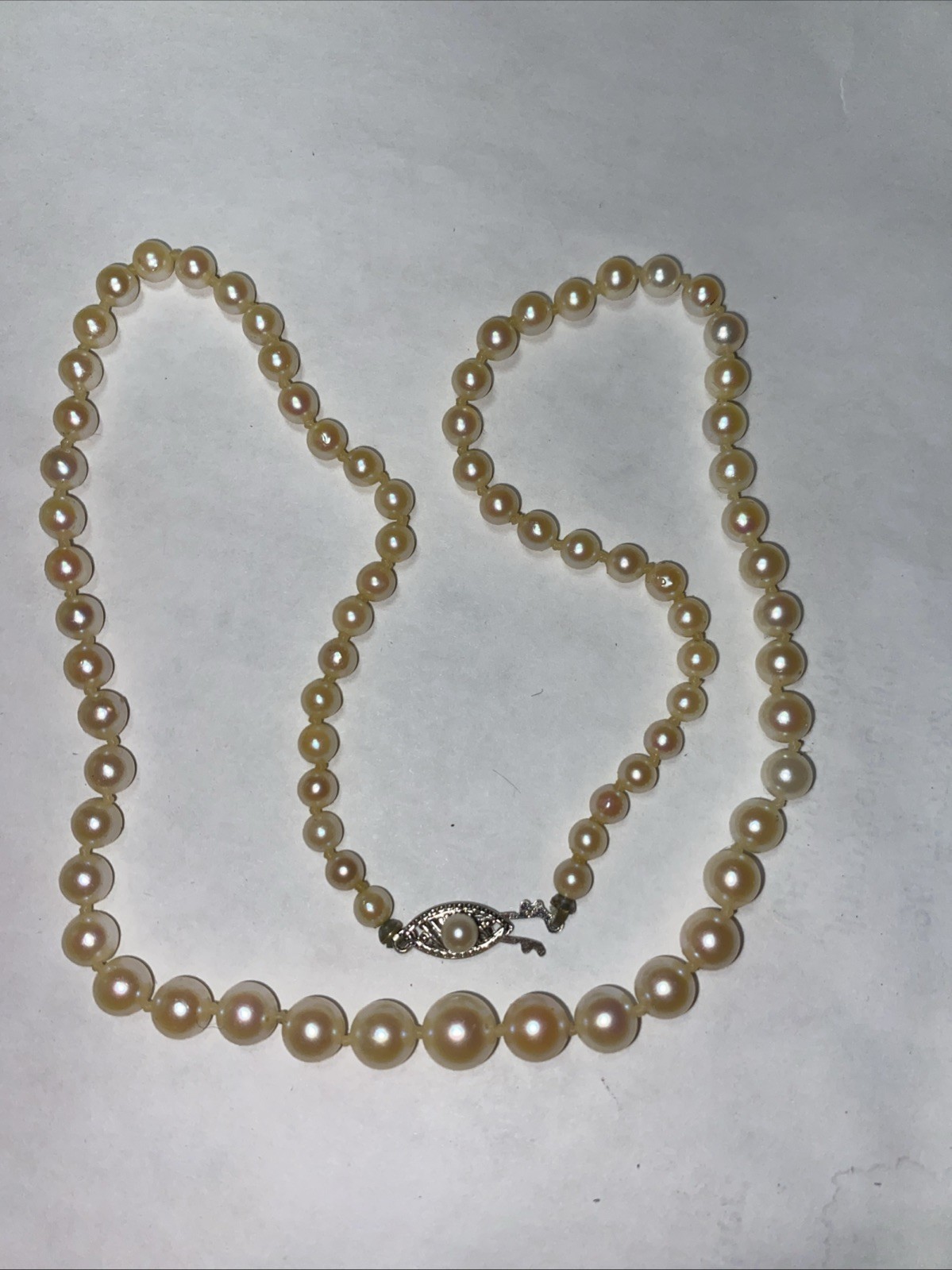 Choker Akoya Japanese Pearl Grade AA+ Graduating Pearl Strand 4-7mm 16.75”