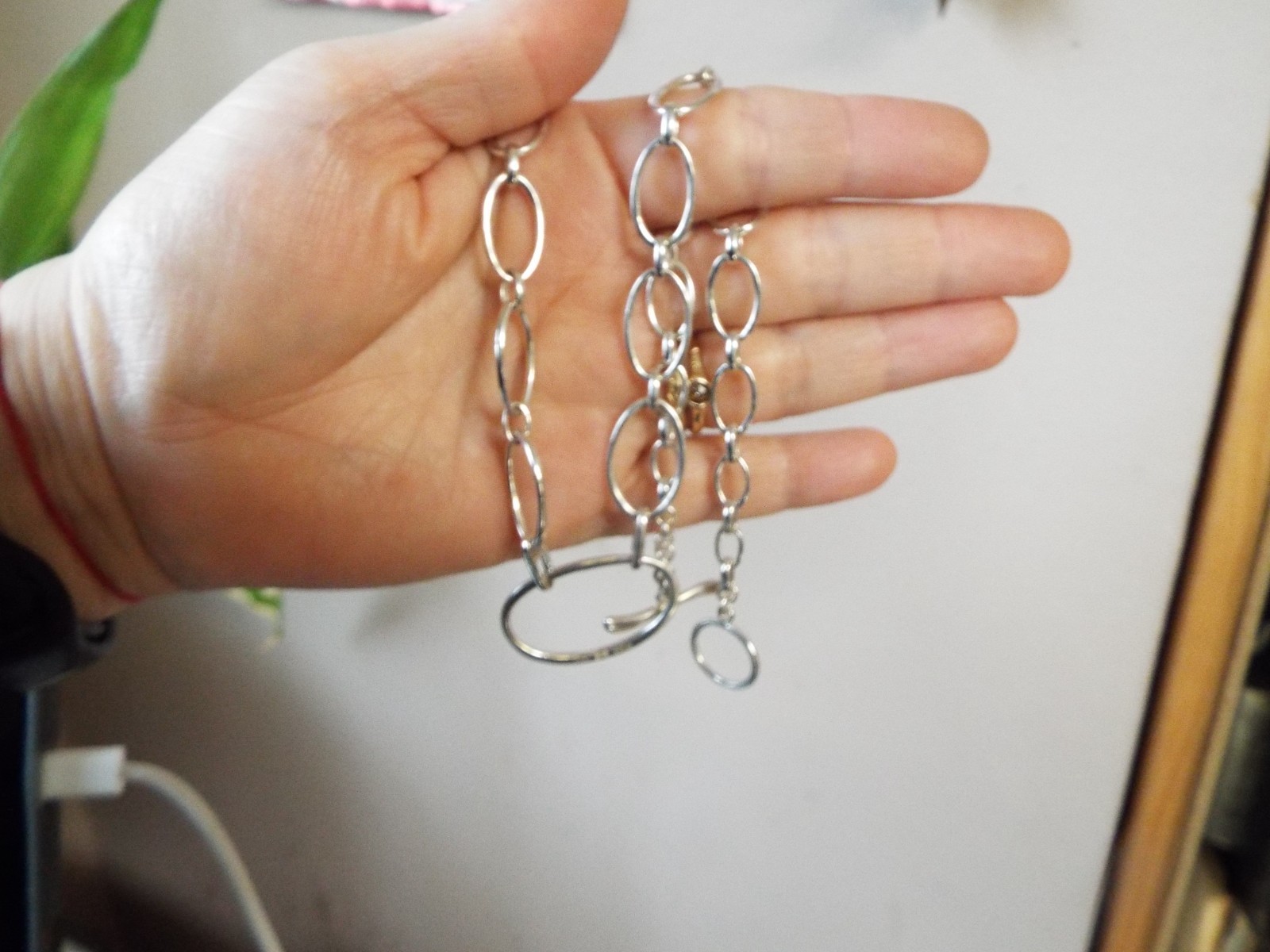 MWS 925 Sterling Silver Oval Link Chain Necklace 18″