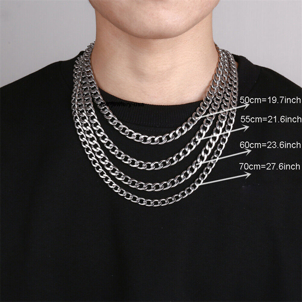 Real 925 Sterling Silver 4mm 5mm 6mm Rolo Link Chain Necklace 17.7″-33.4″ L