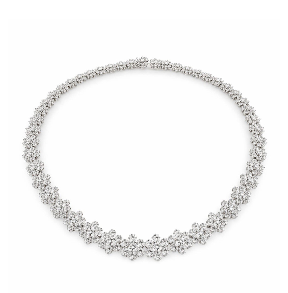 Dorsey Marguerite – Original Size Lab-Grown White sapphire Collar Necklace 16 In