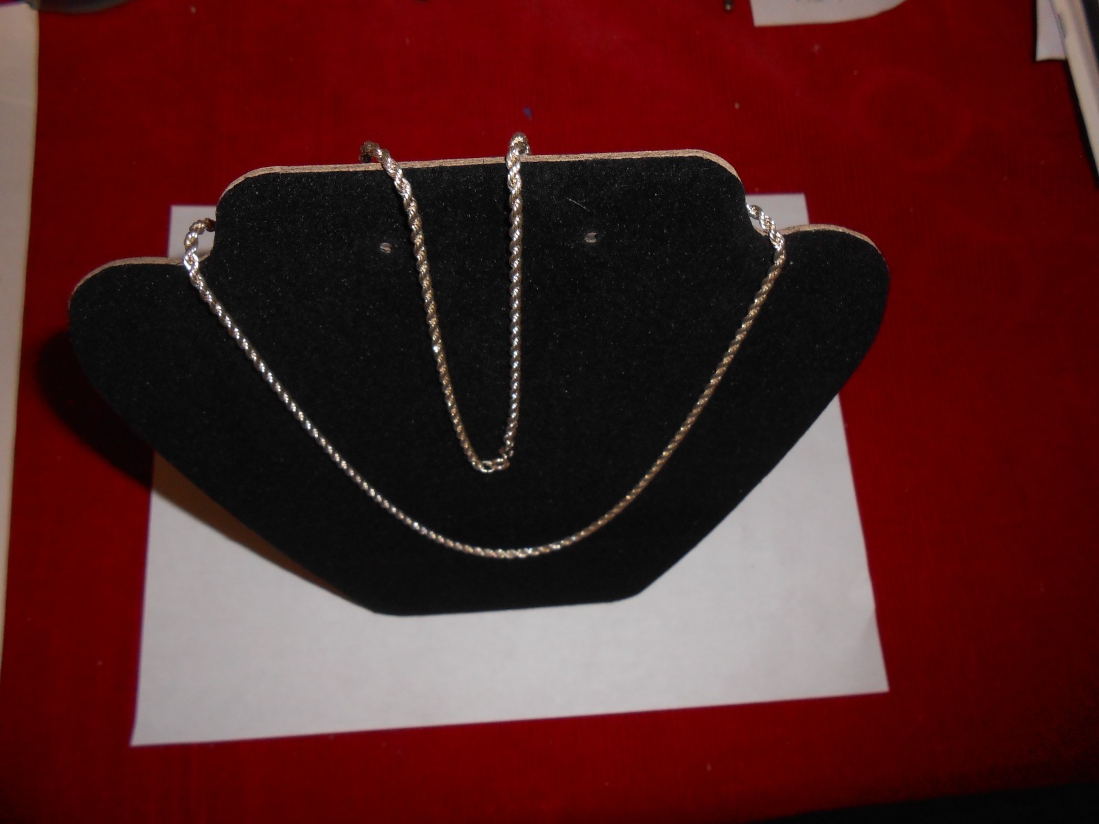 30″ TWISTED ROPE MARKED STERLING and UNKNOWN MAKER’S MARK – 0.607 ozt & 18.86 g