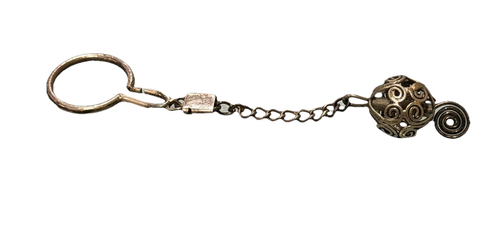 New Ball Silver Tone Key Chain