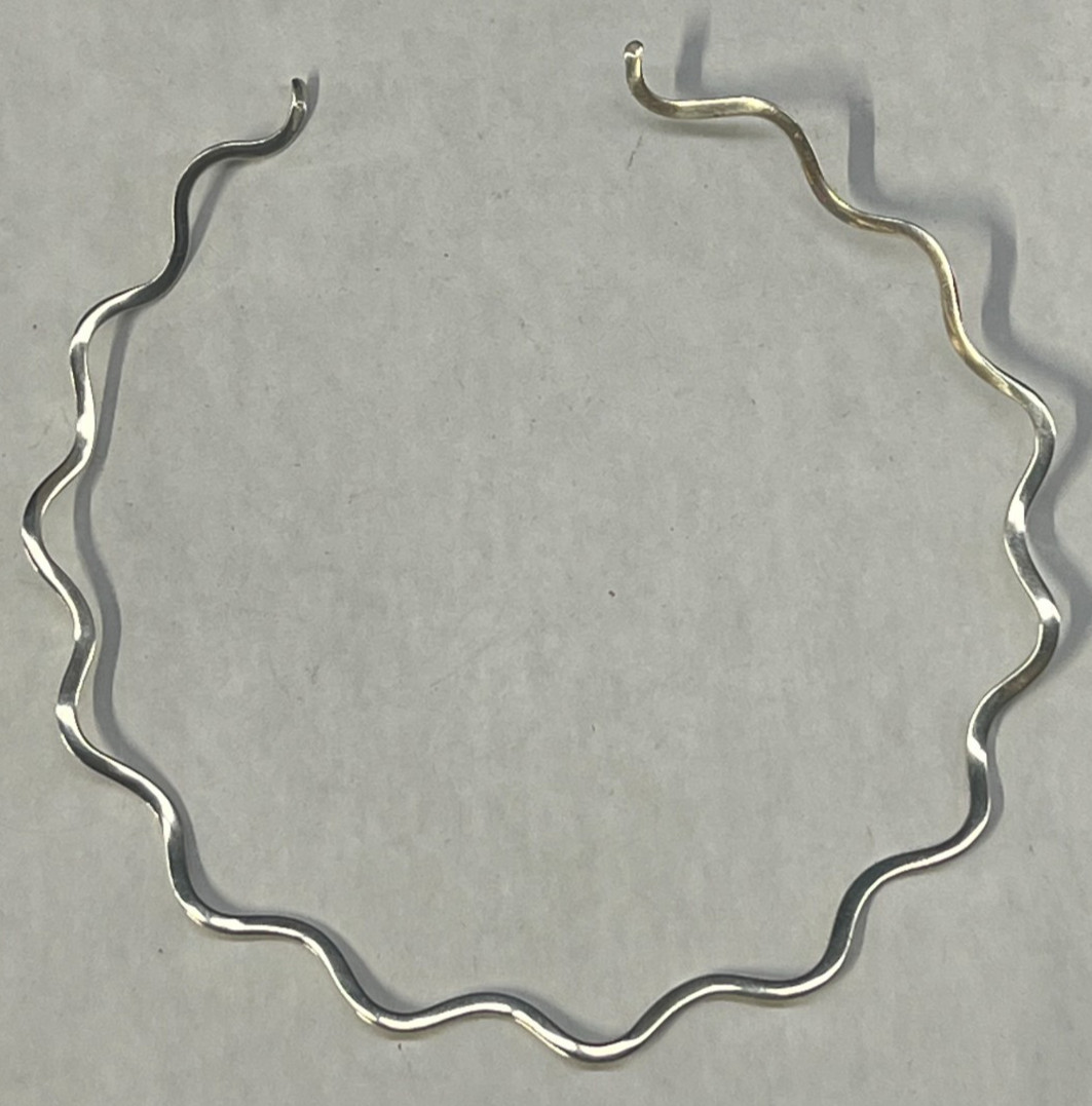 VTG Jay King DTR Sterling Silver 925 Wavy Choker Collar Slip On Necklace 14g