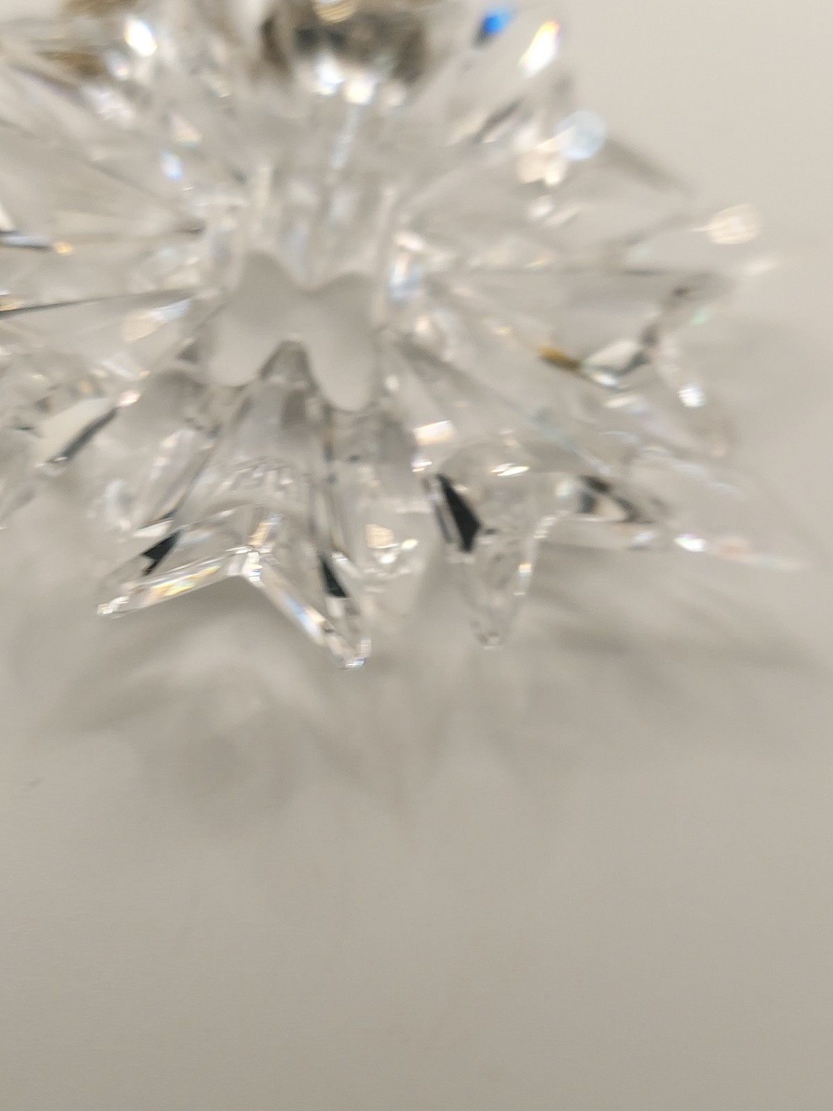 Swarovski Crystal Snowflake Star Pendant 925 Italy Rope Chain 28” 2003
