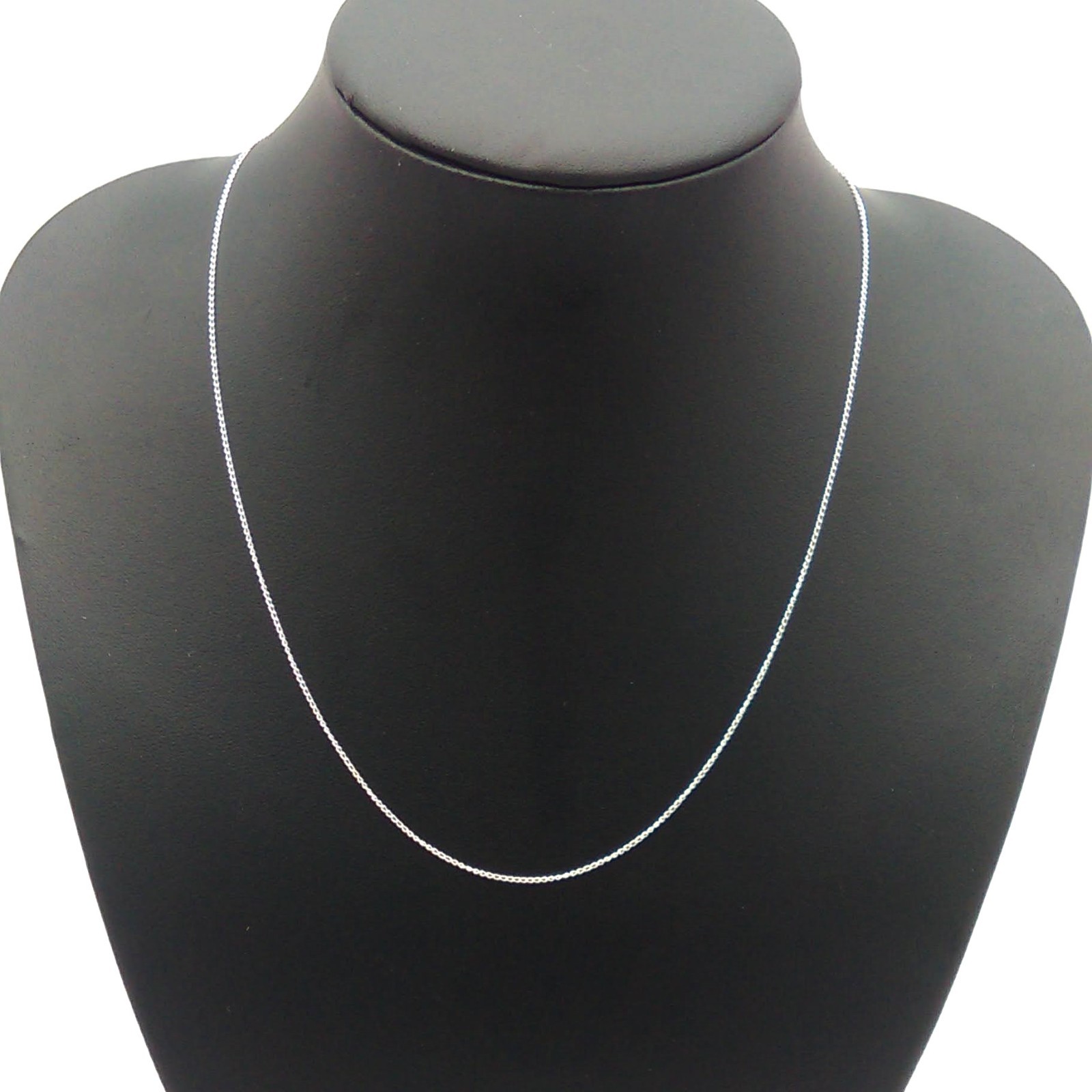 18 Inch/45cm Sterling Silver 1mm Open Curb Link Chain
