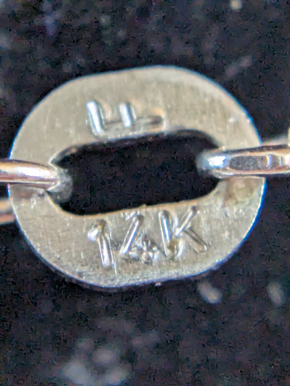 Vintage 14K Solid White Gold Box Chain Necklace 18″ Sparkling Jewelry Gift