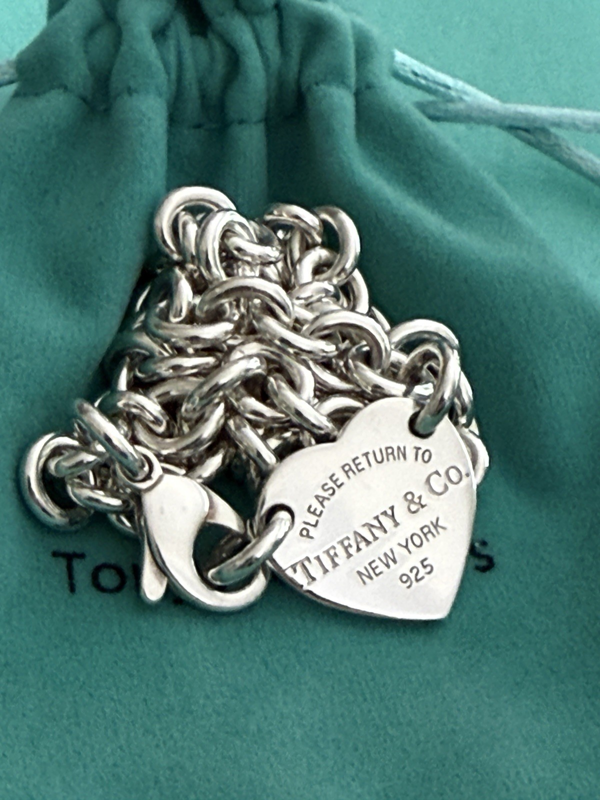 Tiffany & Co. Please Return To Tiffany Heart Tag Heart Tag Choker Necklace 15”