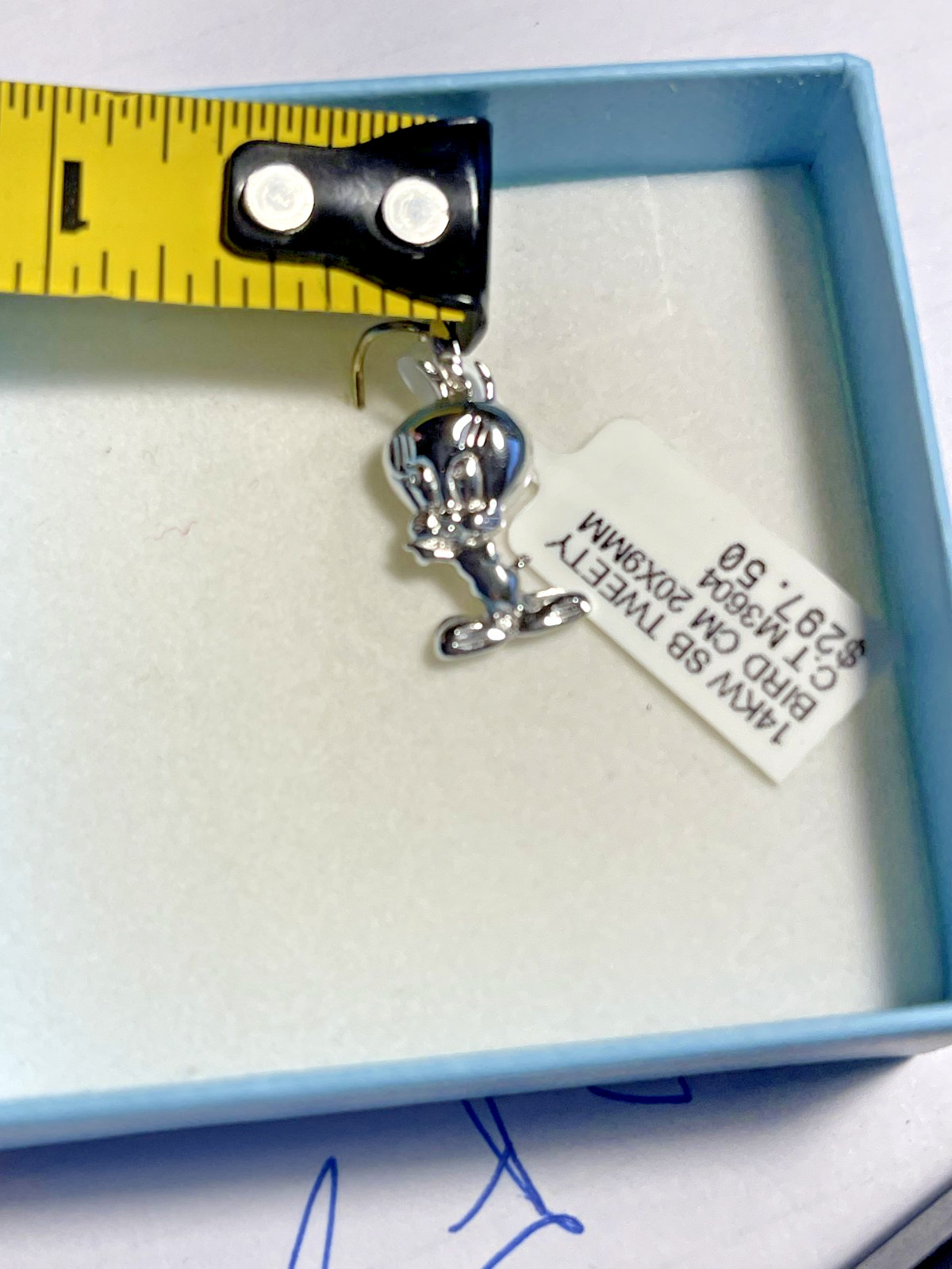 14KT White GOLD TWEETY BIRD PENDANT ,with original tag , never worn
