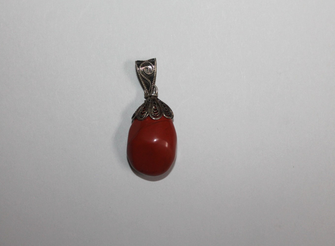 Sterling Silver Designer Chunky Jasper Dangle Pendant [066GCM]