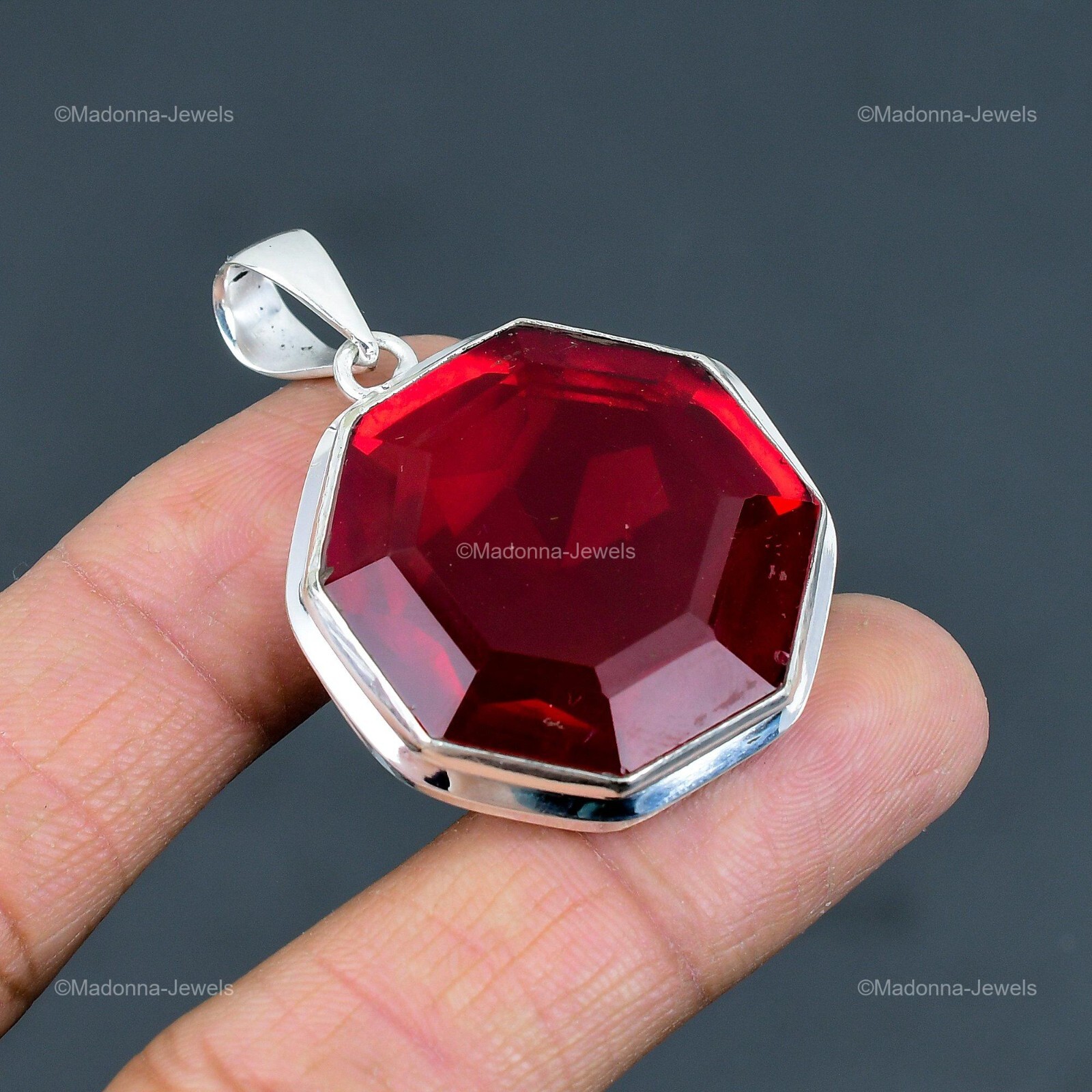 Mothers day Deal Mozambique Garnet Stone 925 Sterling Silver New Pendant Jewelry